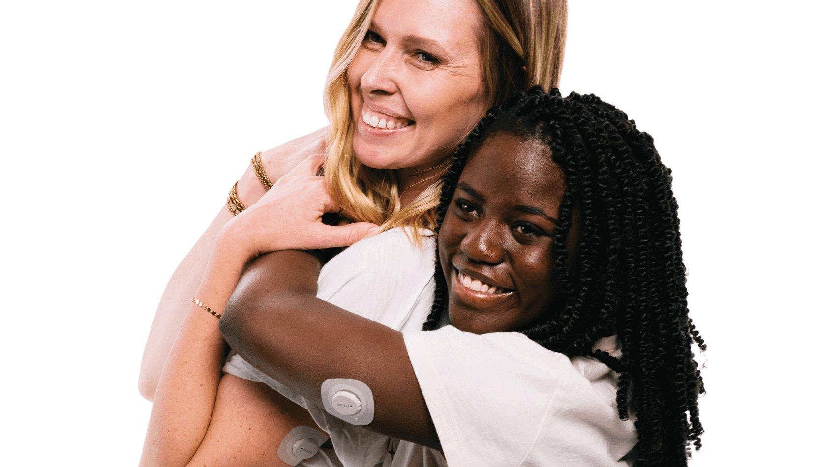 Dexcom warrior and her daughter wearing the Dexcom CGM Sensor