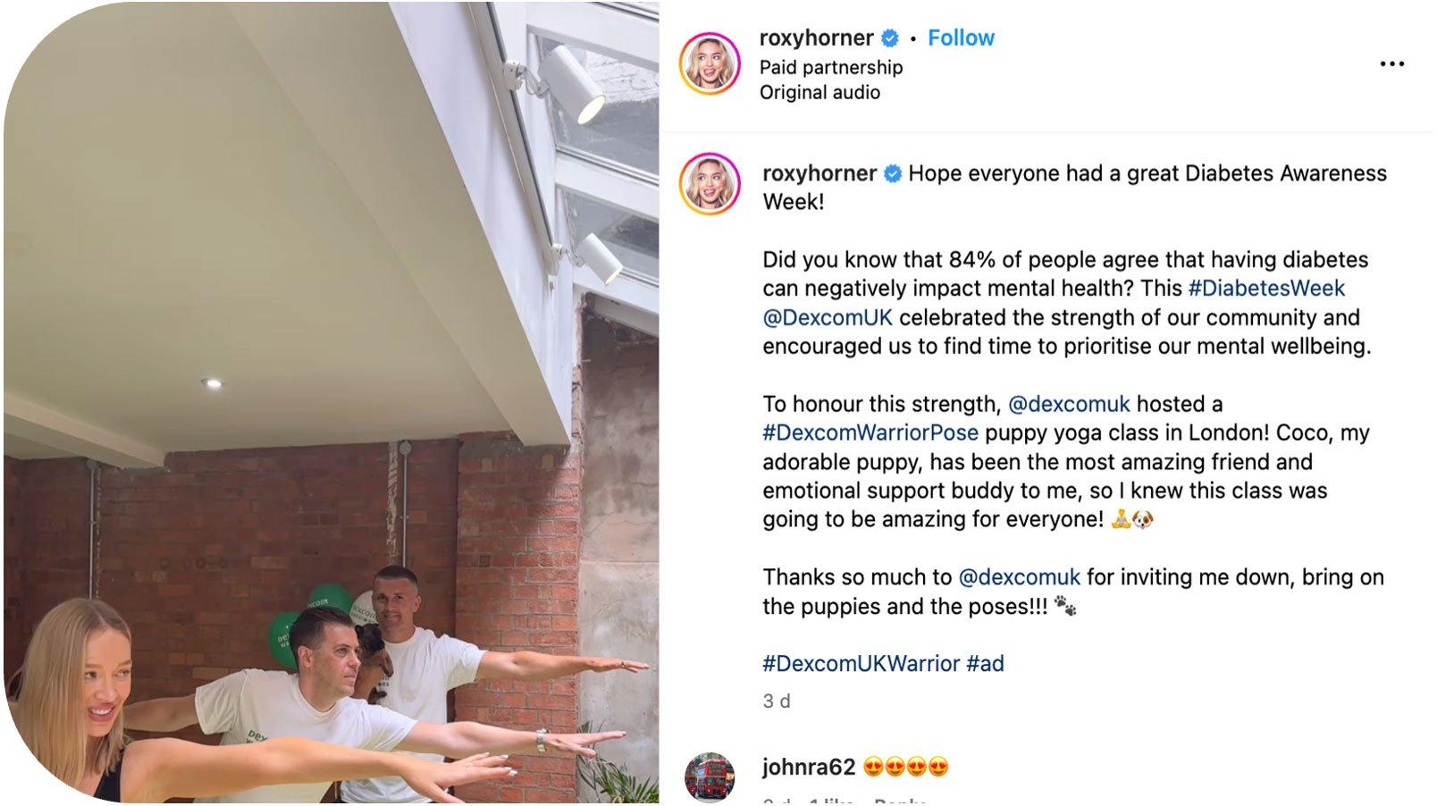 Roxy Horner Instagram - Diabetes Awareness Week 2023