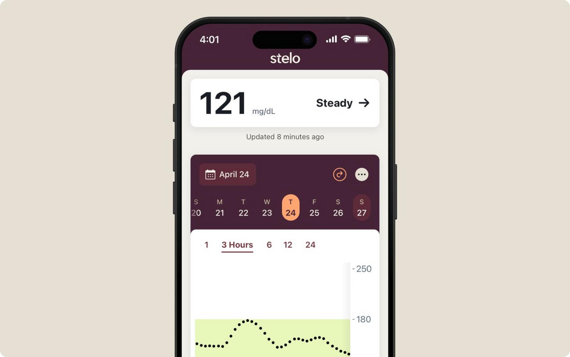 stelo app on smart device