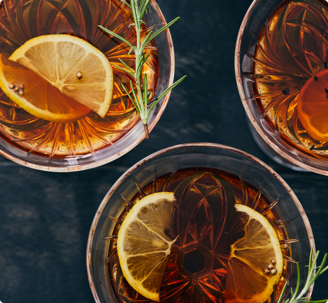 cocktail drinks with oranges