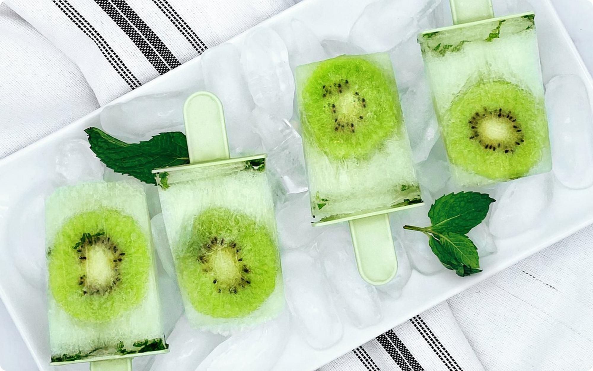 kiwi mint popsicles 