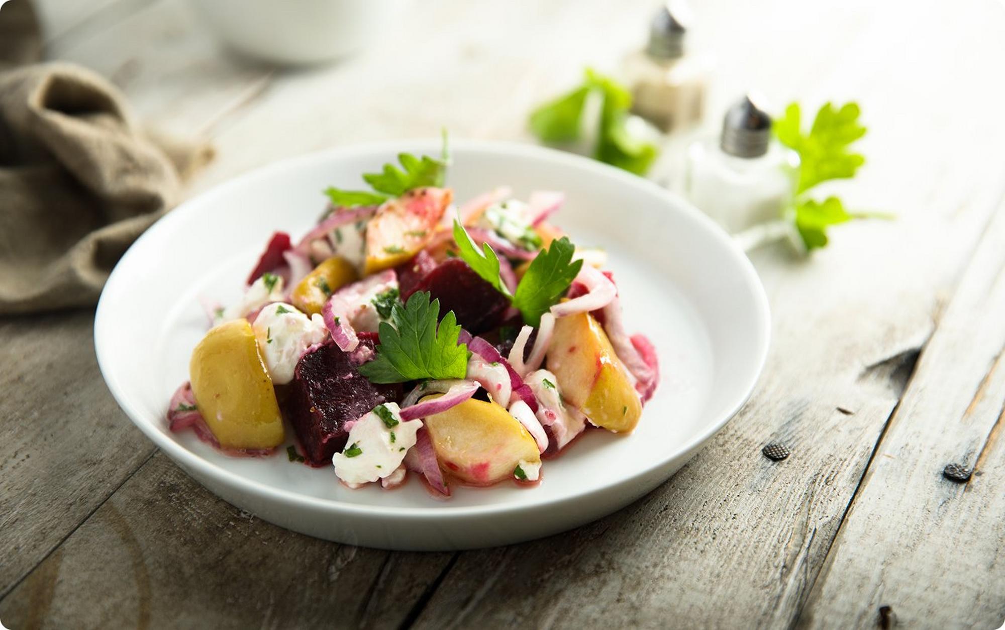 salad on table
