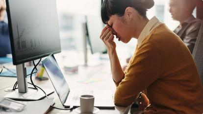 Woman with headache