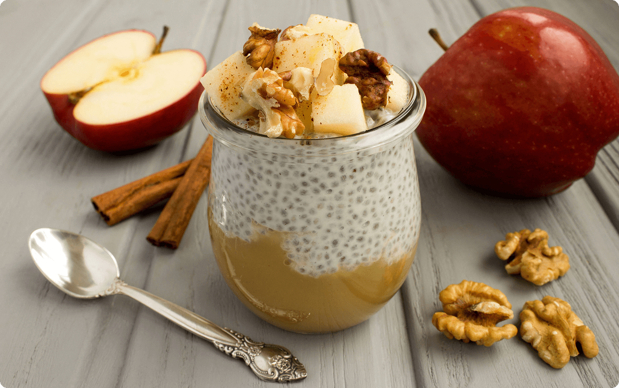 Apple crisp yogurt parfait