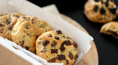 chocolate chip cookies on plate