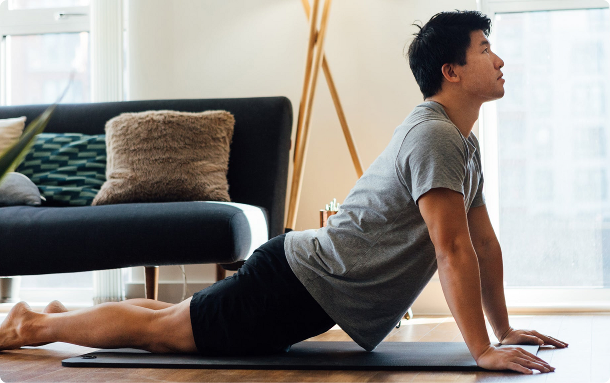 Man stretching