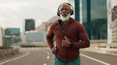man running and following his SMART goals for daily activity