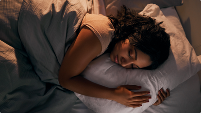 woman getting better sleep