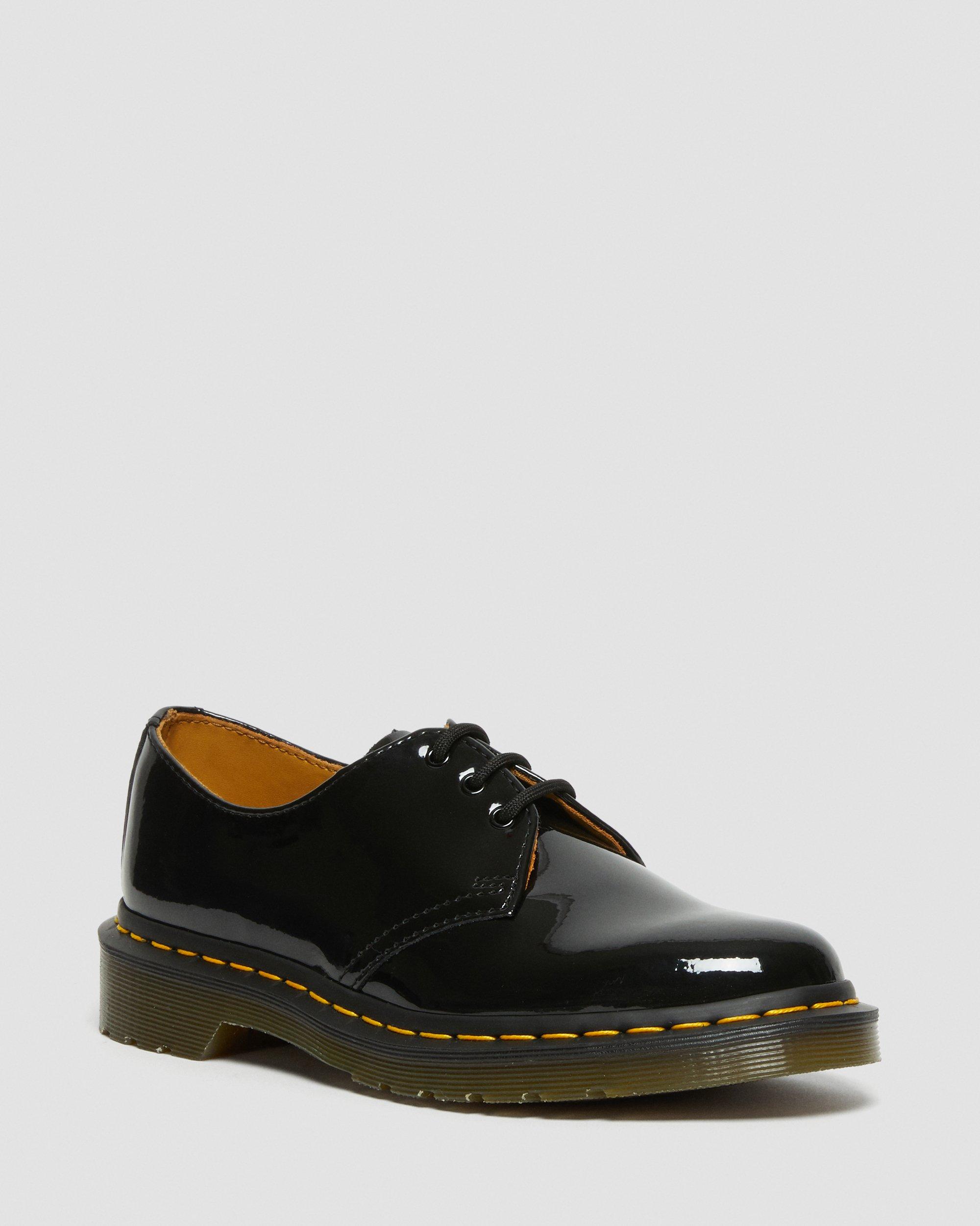 Chaussures 1461 en cuir verni en Noir Dr. Martens