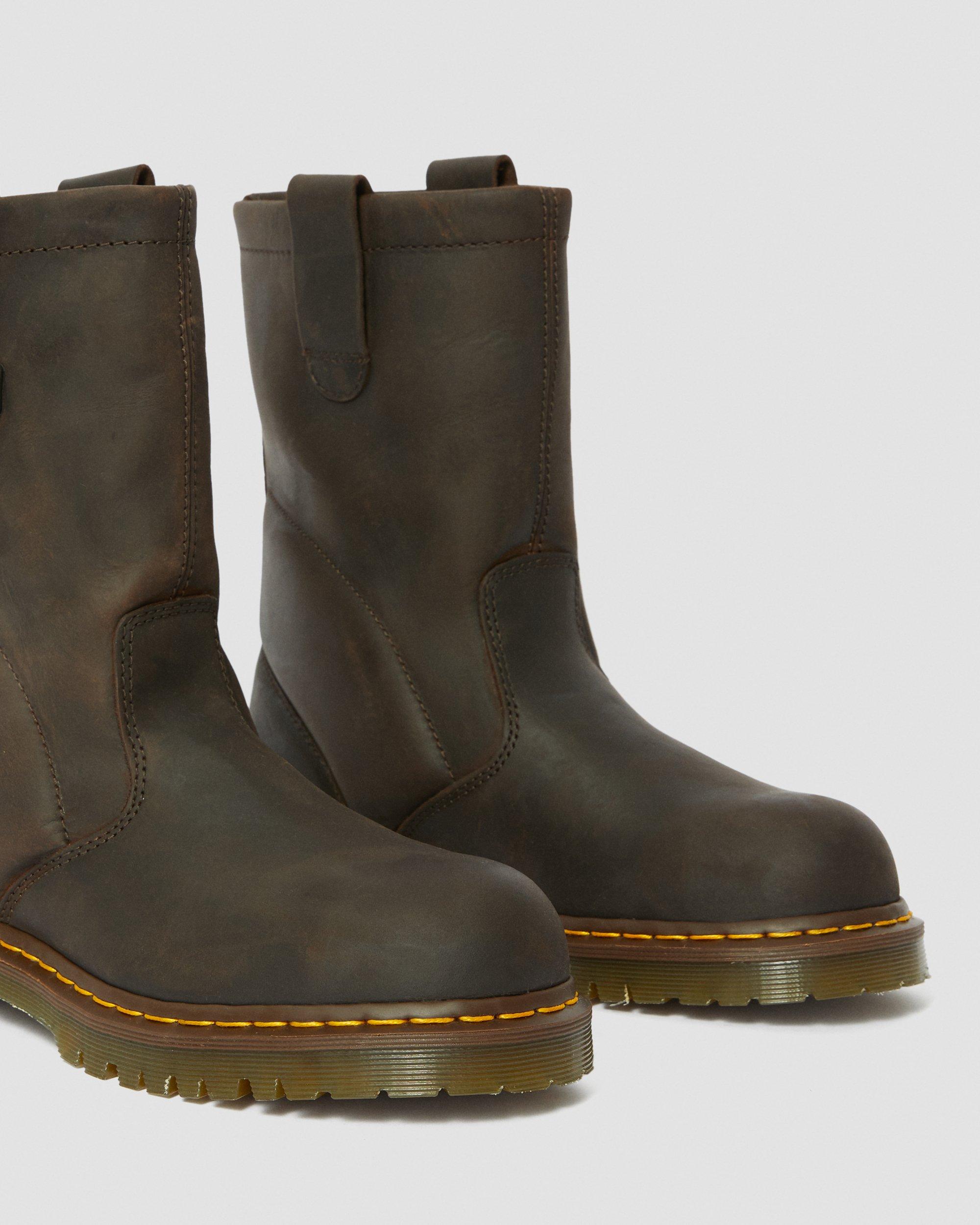 Icon 2295 Leather Steel Toe Work Boots in DARK BROWN | Dr. Martens™