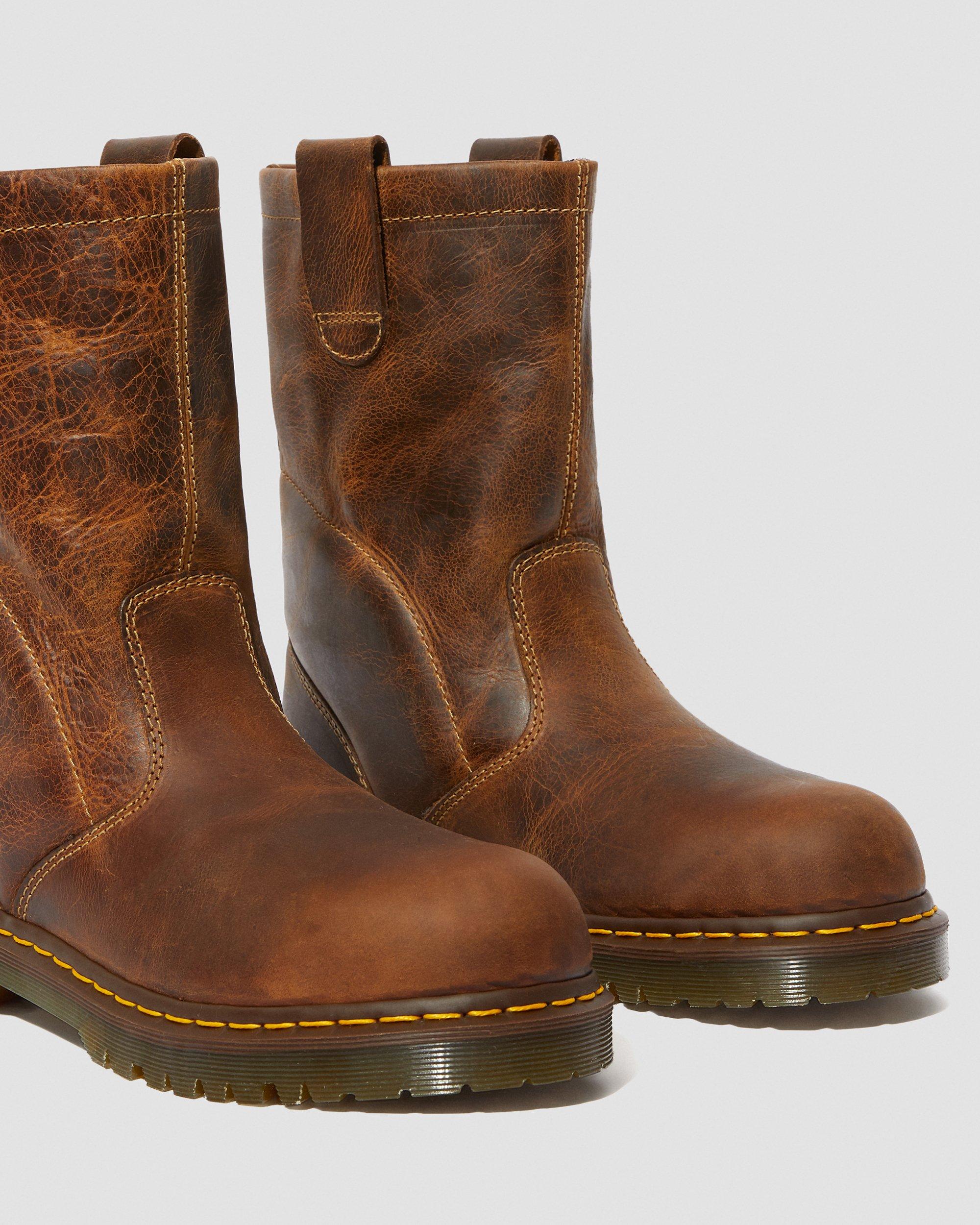 Icon 2295 Leather Steel Toe Slip On Work Boots in TAN | Dr. Martens™
