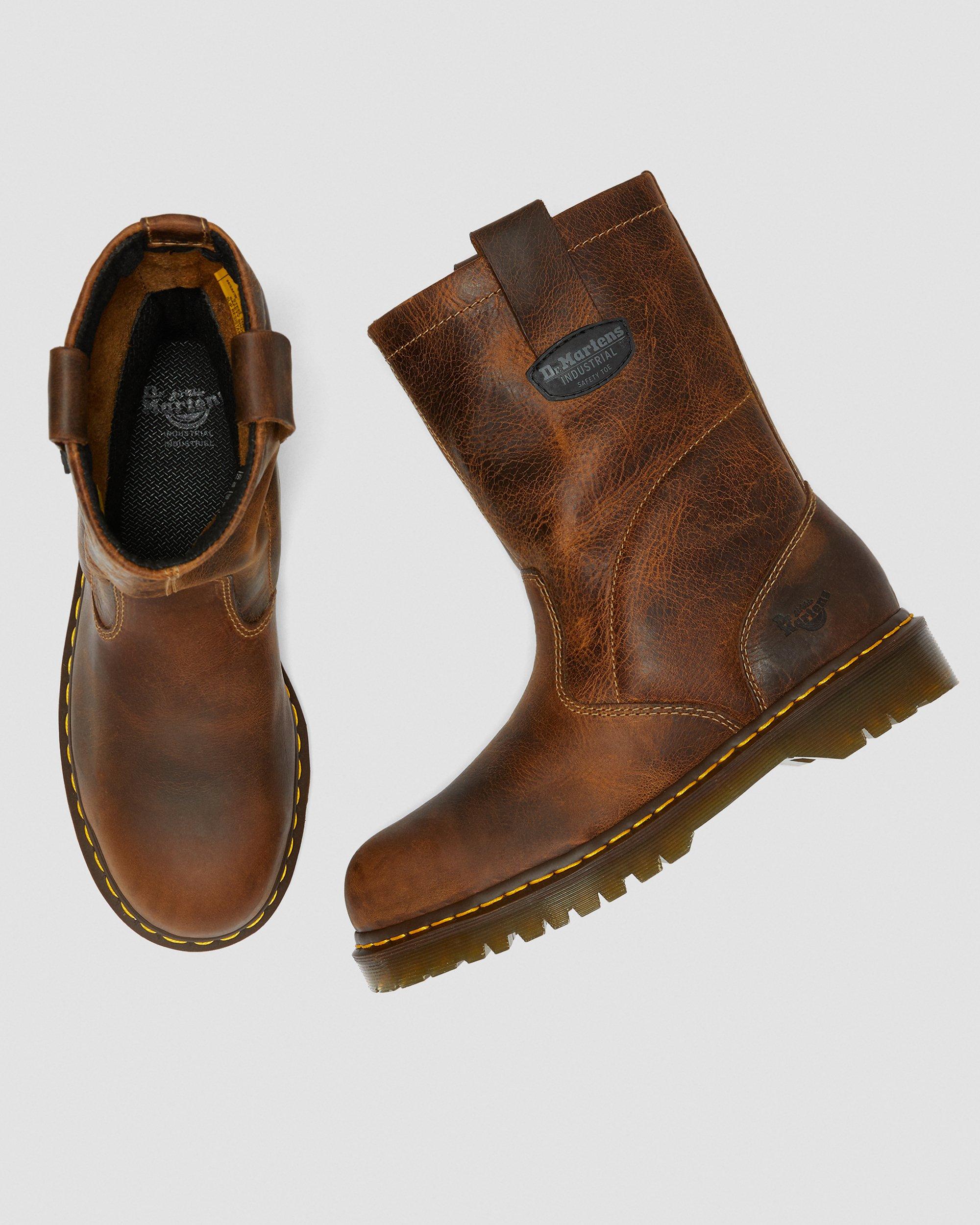 Icon 2295 Leather Steel Toe Slip On Work Boots in TAN | Dr. Martens™