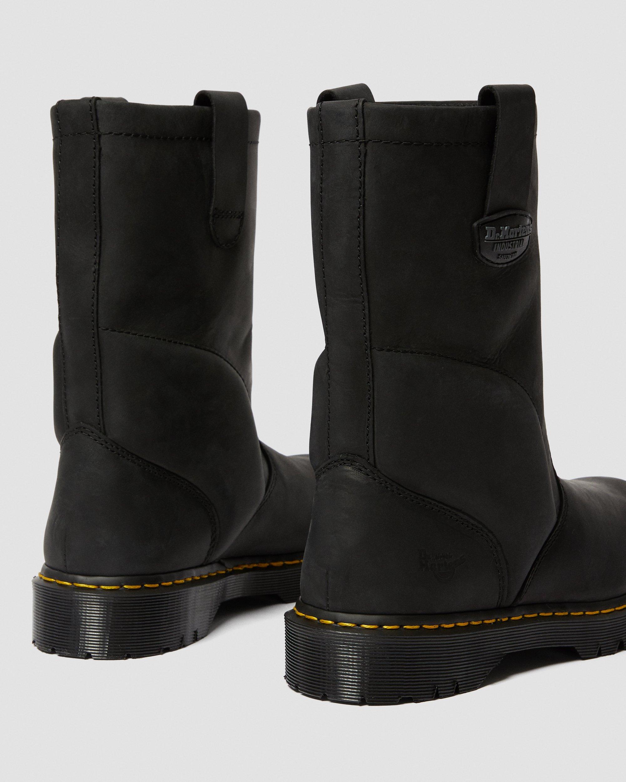 Icon 2295 Greasy Leather Steel Toe Work Boots in BLACK | Dr. Martens™