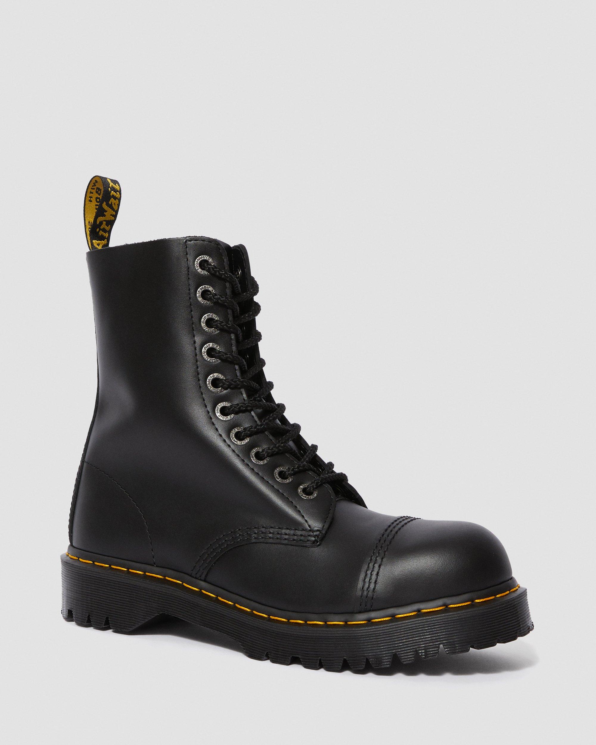 Docoo 8761 Bxb Leather Mid Calf Boots in BLACK | Dr. Martens™