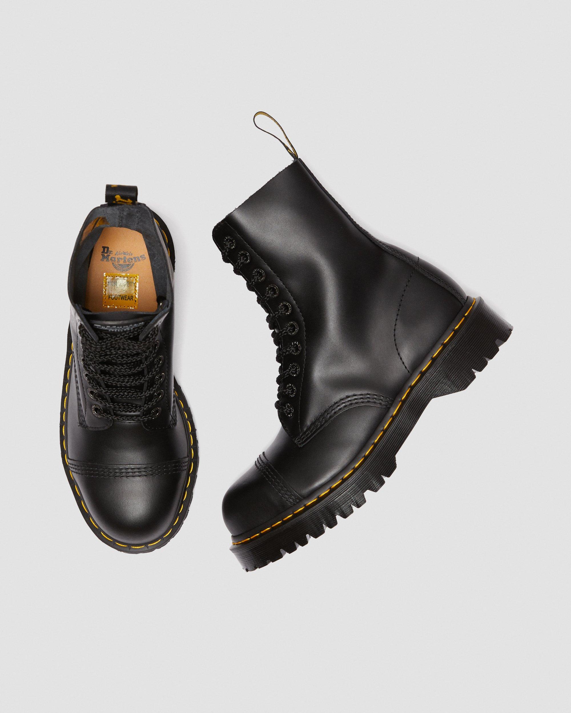 8761 Bxb Leather Mid Calf Boots in BLACK | Dr. Martens™