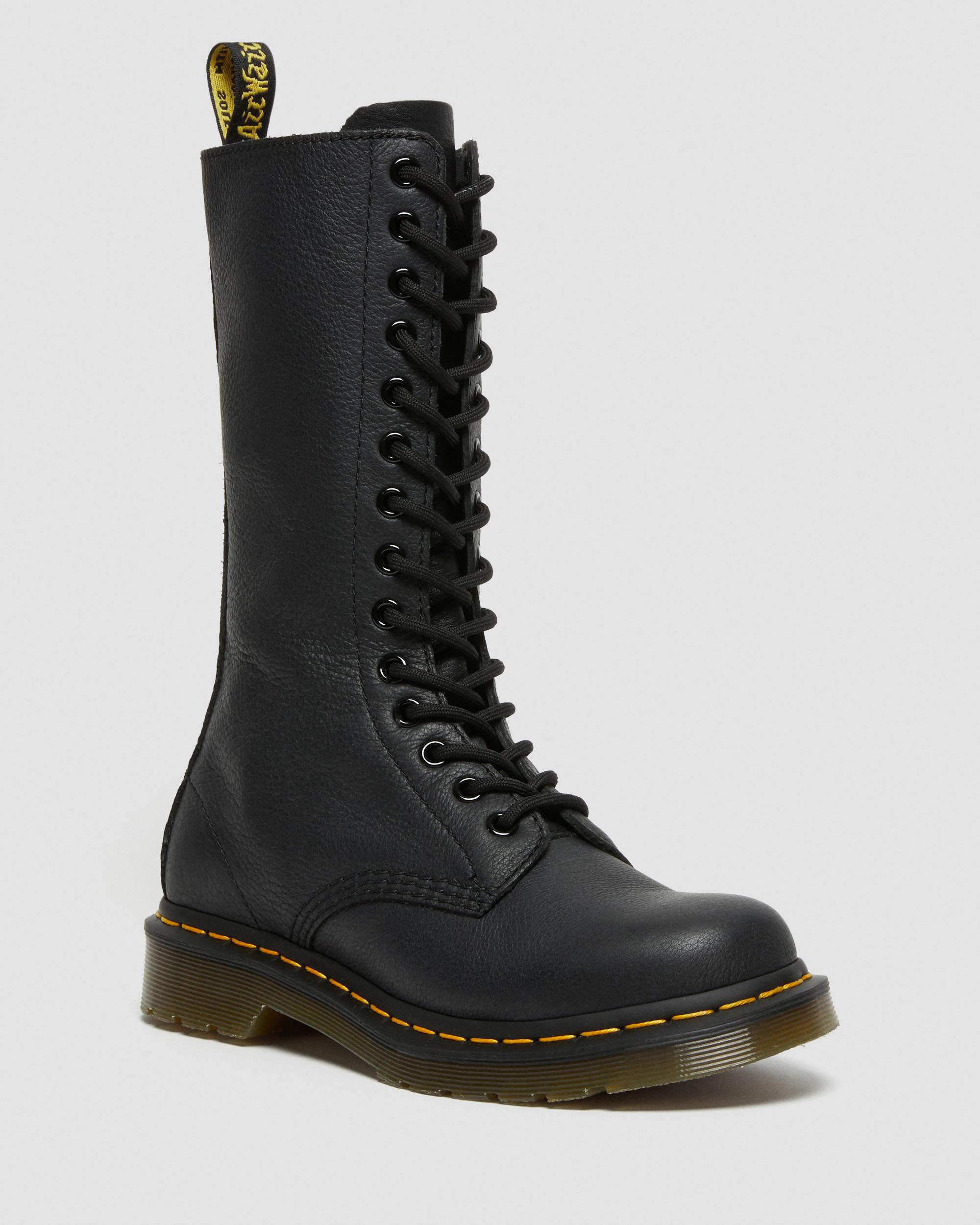 1B99 Virginia Leather High Boots in Black