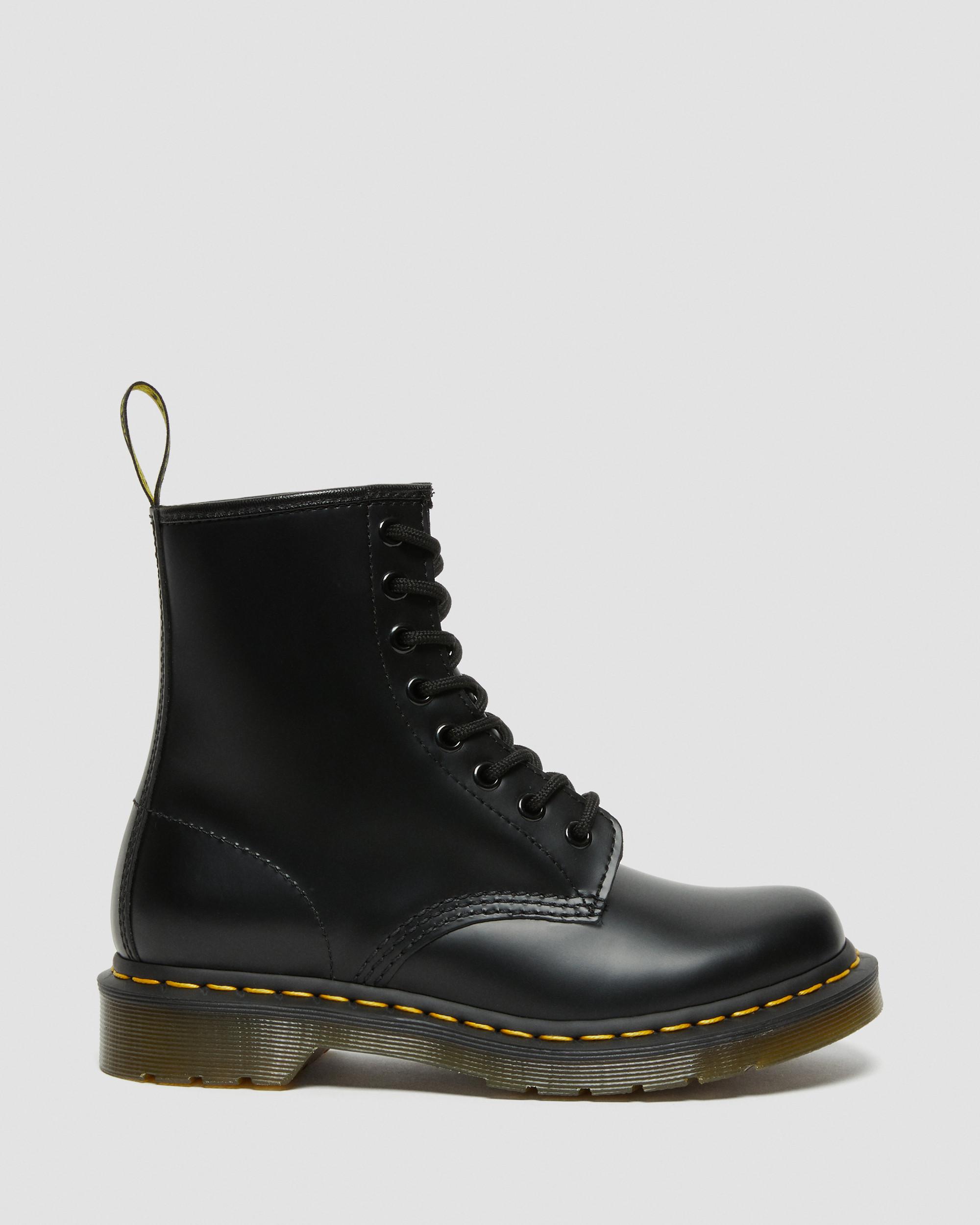 Dr. Martens Women's 8-Eye Smooth Combat Boot, Black, Size 10M