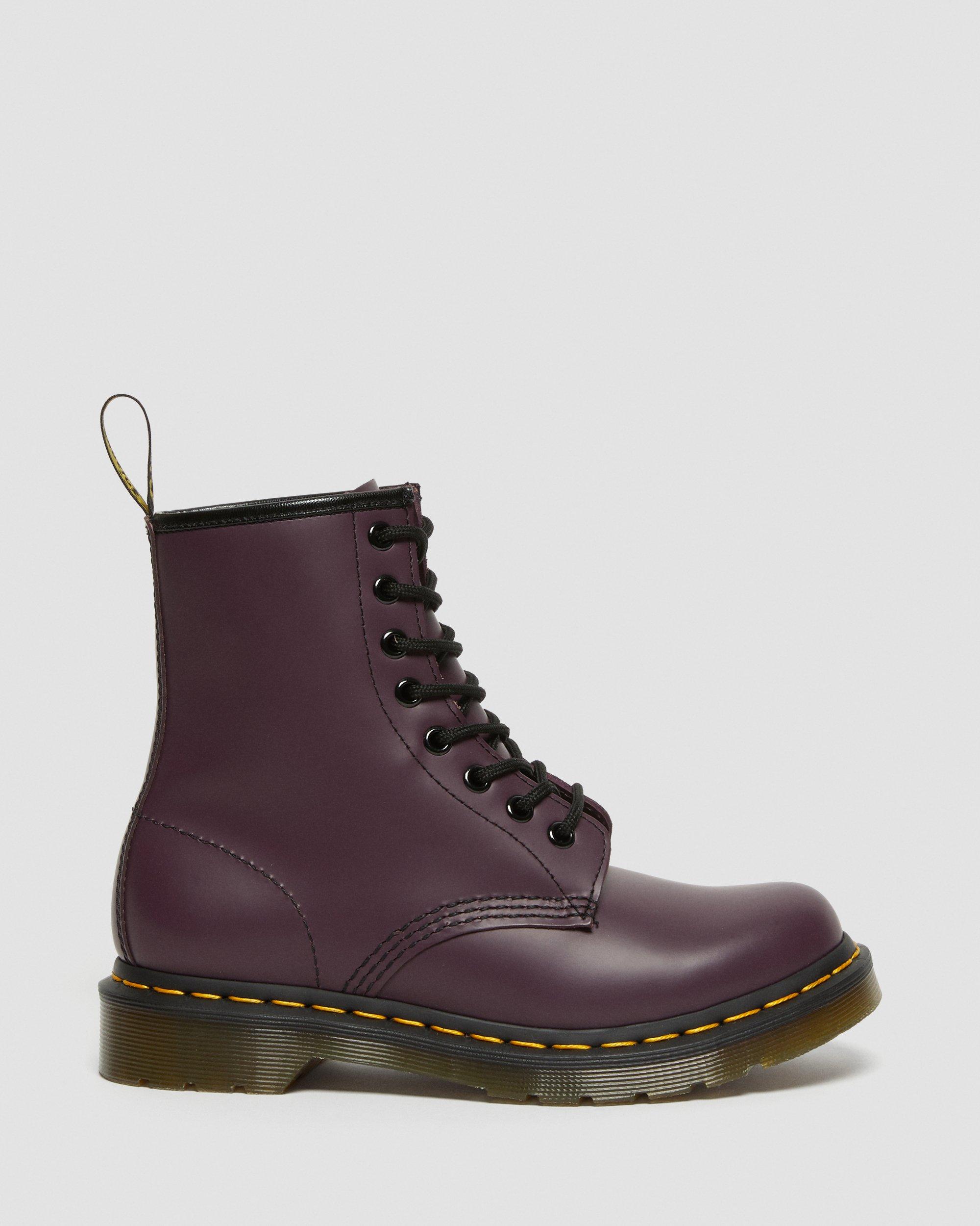 1460 Women's Smooth Leather Lace Up Boots in Purple