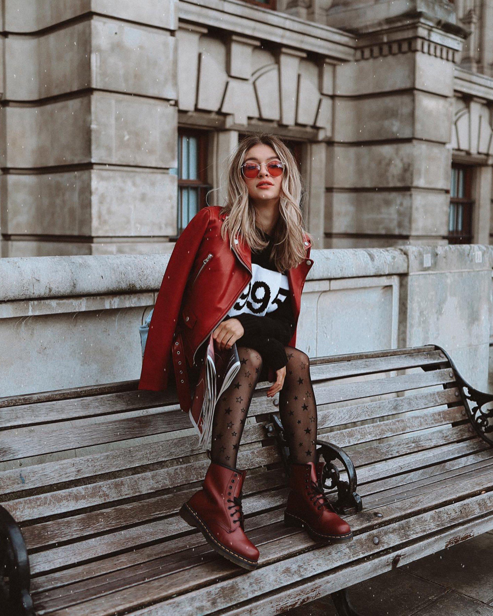 1460 Women's Smooth Leather Lace Up Boots in CHERRY RED | Dr. Martens™