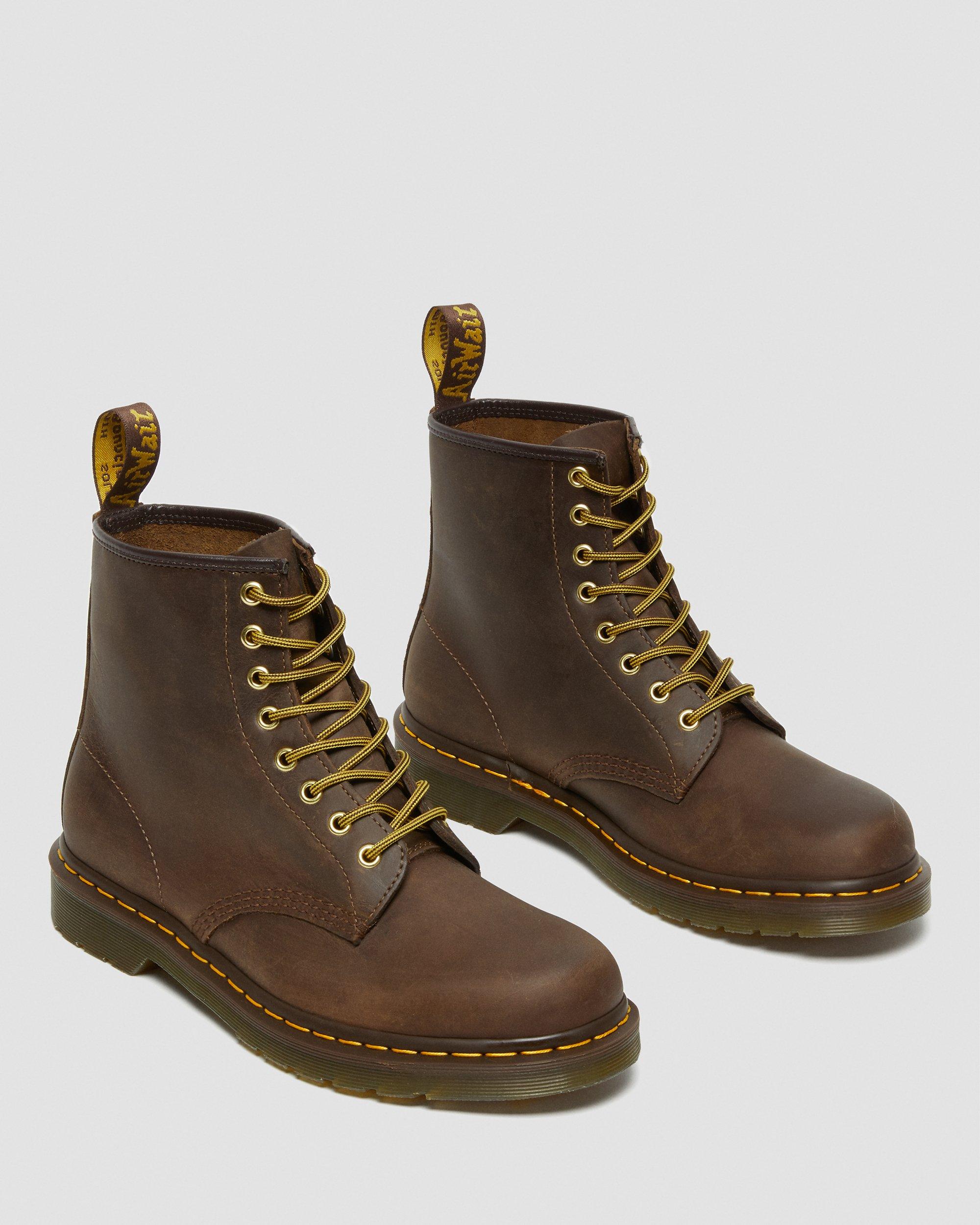 1460 Crazy Horse Leather Lace Up Boots in Brown Dr. Martens
