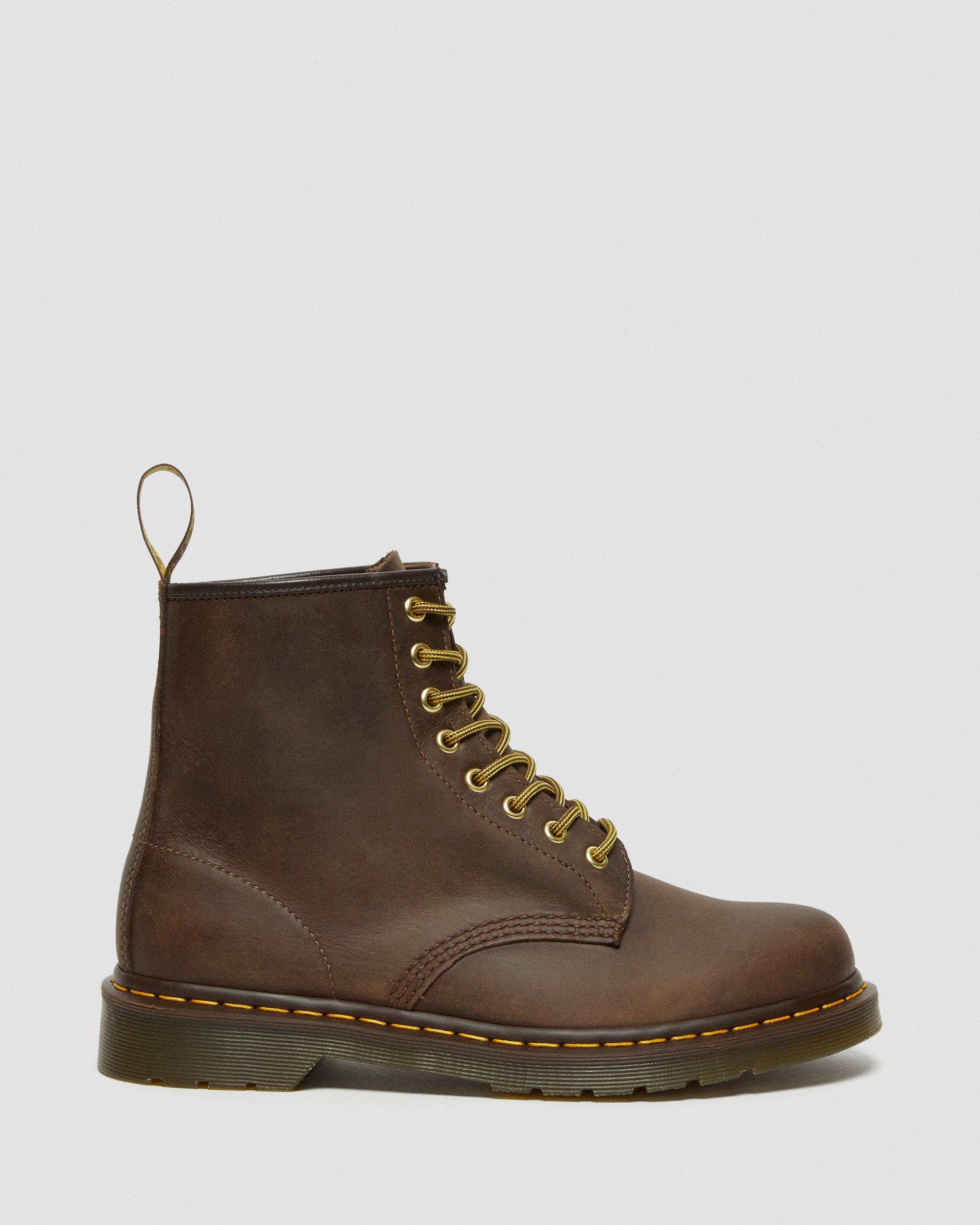 1460 Crazy Horse Leather Lace Up Boots in Brown | Dr. Martens