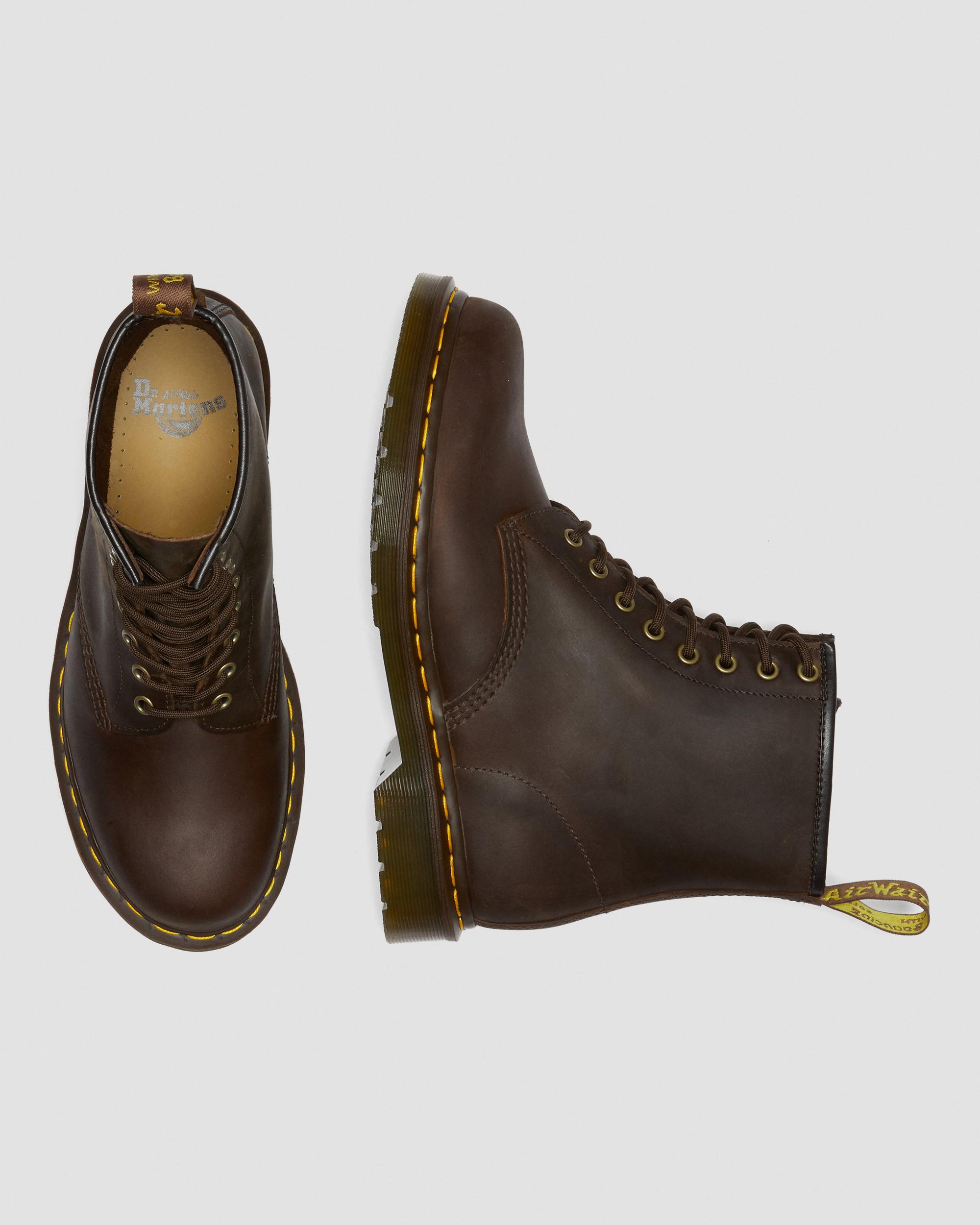 1460 Crazy Horse Leather Lace Up Boots, Brown | Dr. Martens