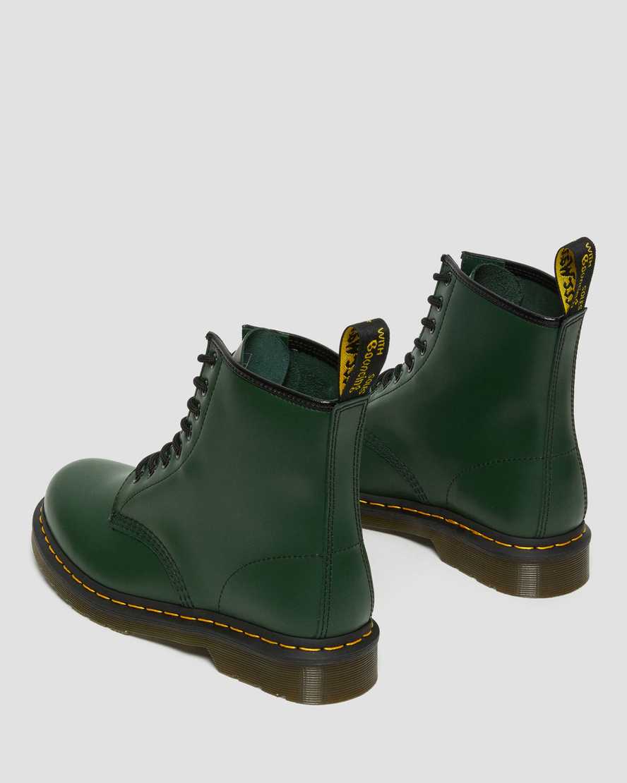 1460 Smooth Leather Lace Up Boots GreenStivali stringati 1460 in pelle Smooth Dr. Martens