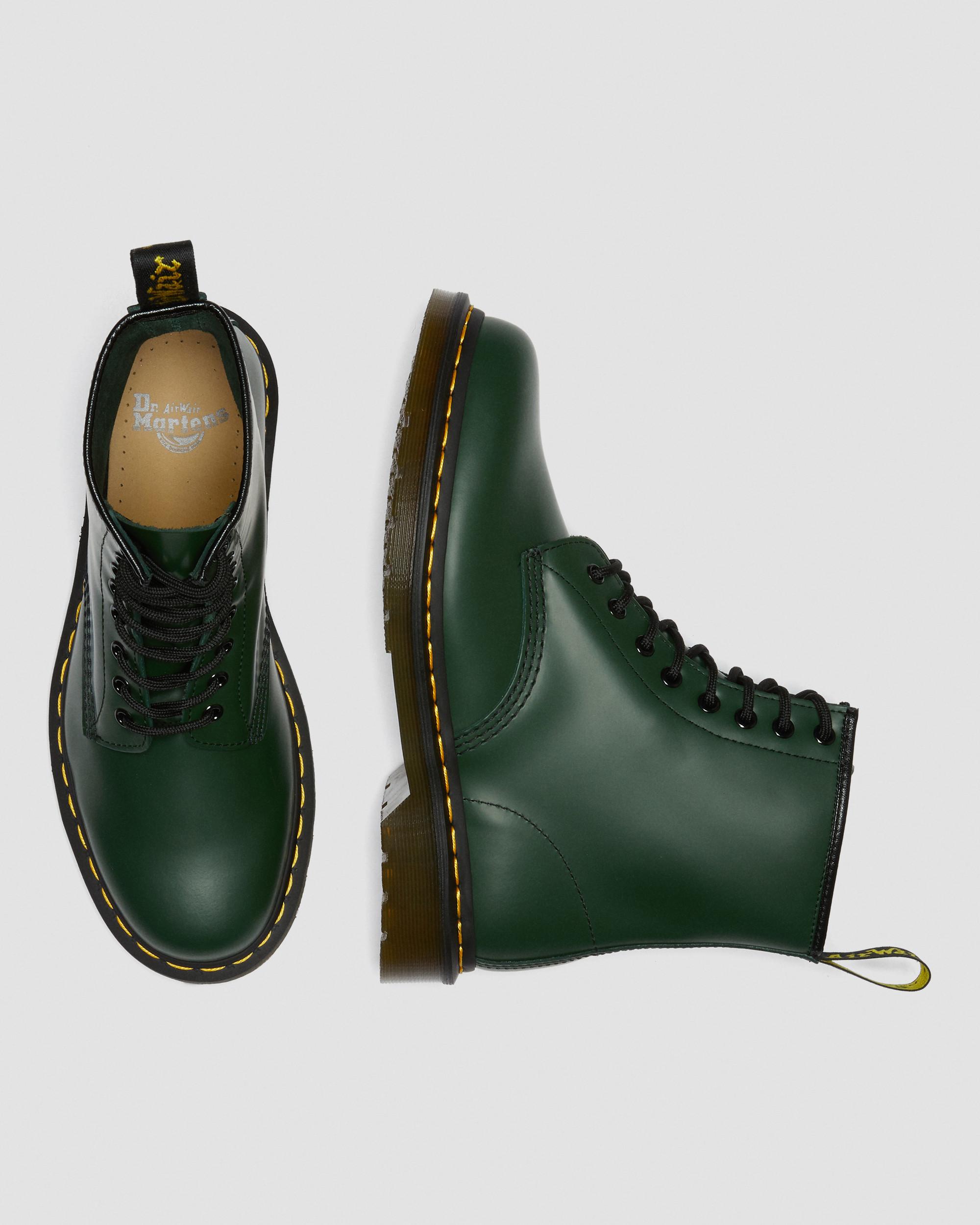 1460 Smooth Leather Lace Up Boots in Green