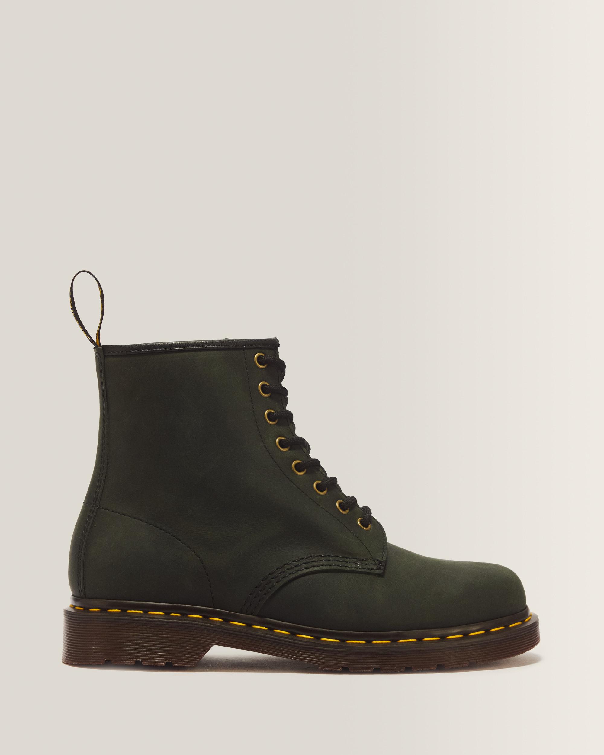 1460 Crazy Horse Leather Boots in Dms Green | Dr. Martens