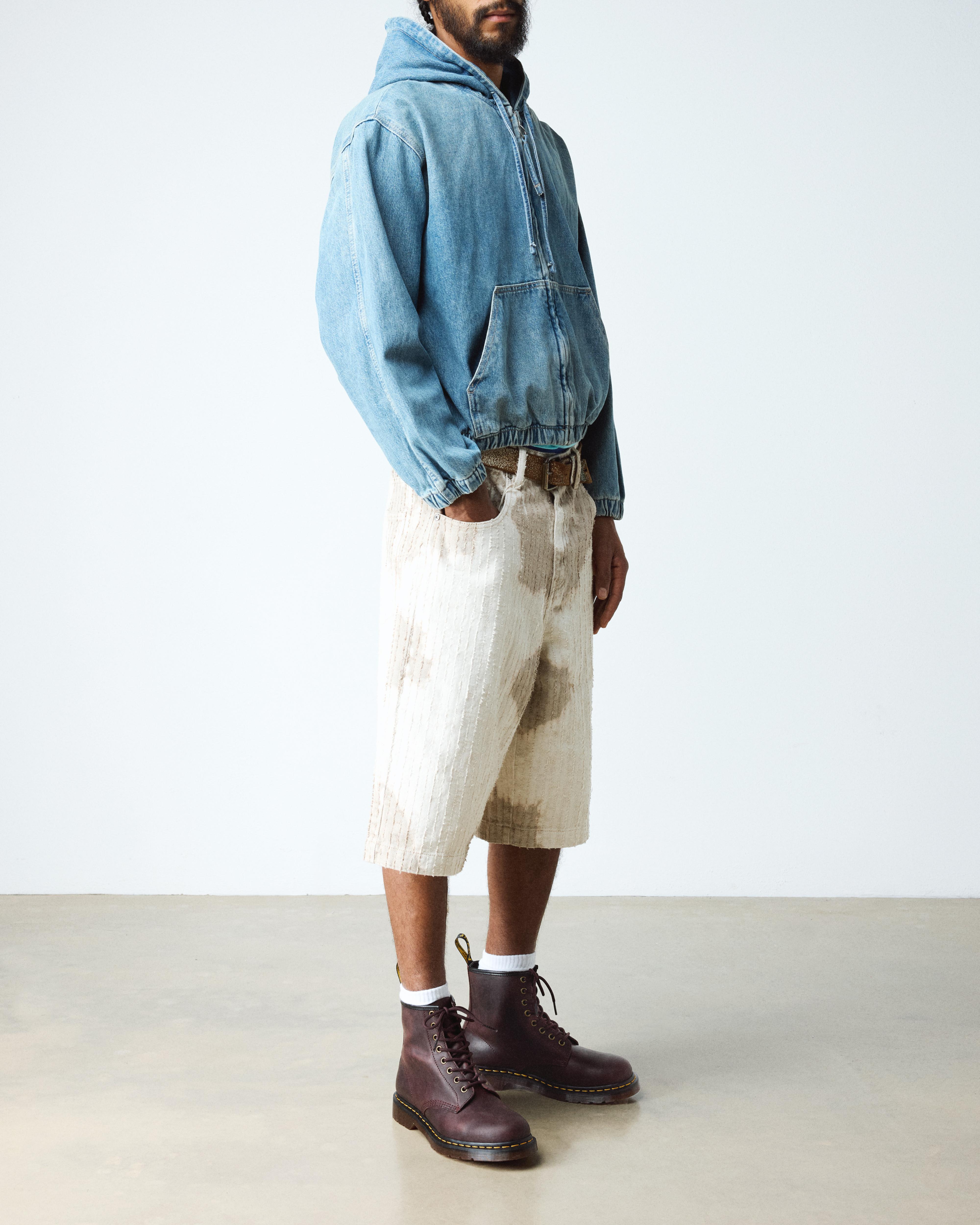 1460 Crazy Horse Leather Boots in Cherry Red