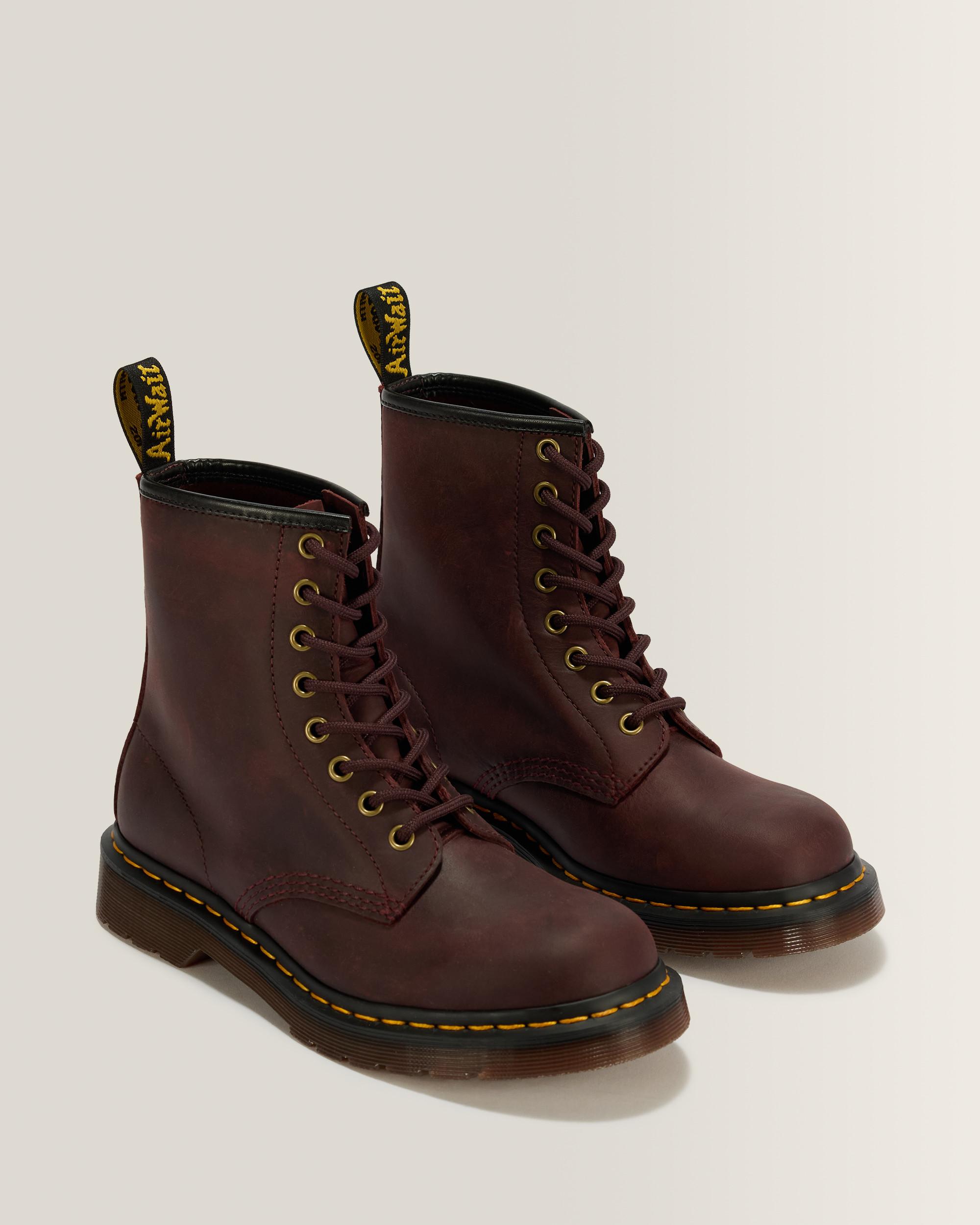 1460 Crazy Horse Leather Boots in Cherry Red | Dr. Martens