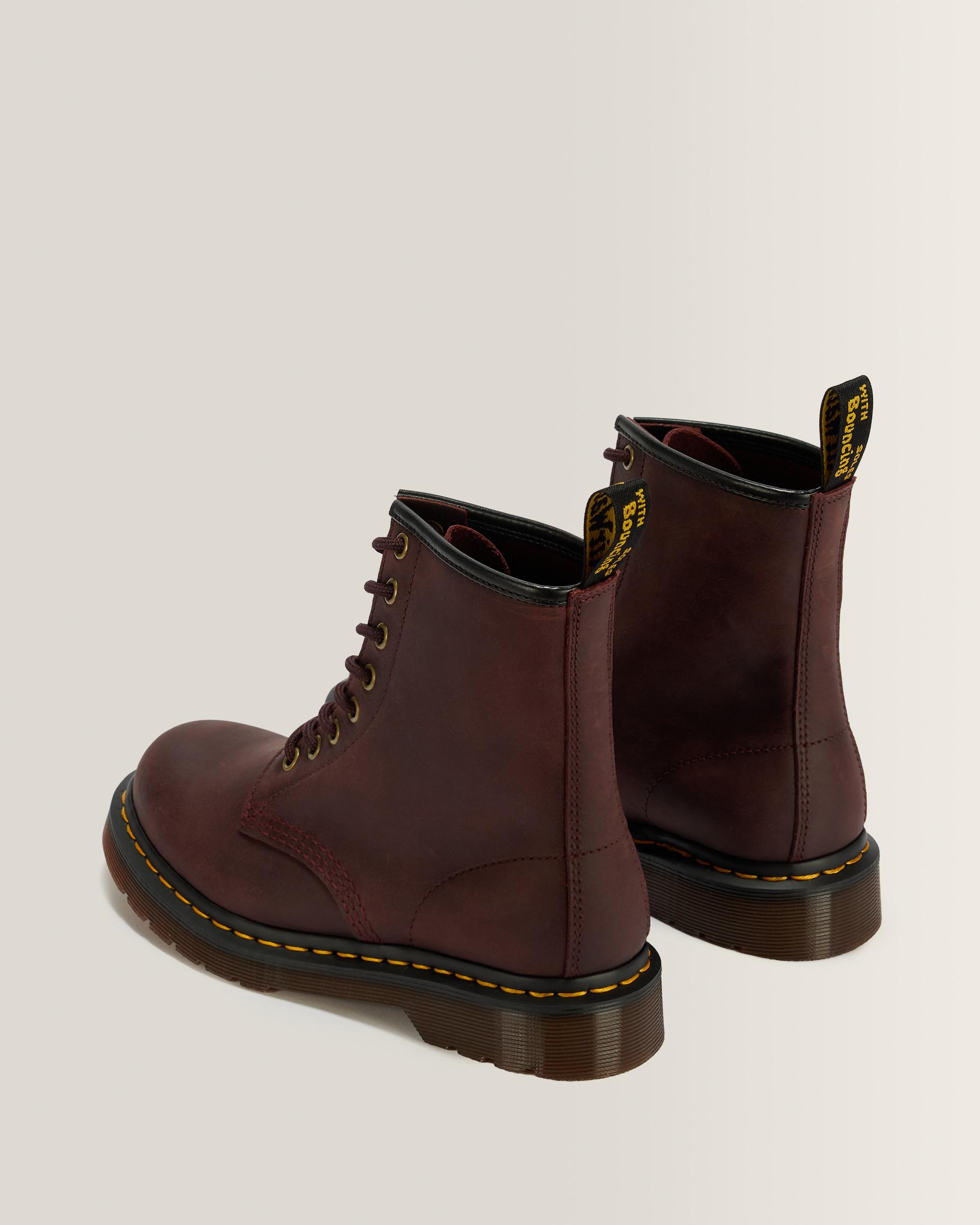 1460 Crazy Horse Leather Boots in Cherry Red | Dr. Martens
