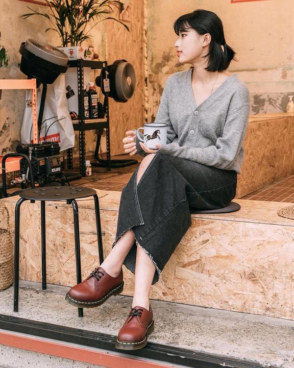 1461 Smooth Leather Oxford Shoes in Cherry Red | Dr. Martens 1461 Smooth Leather Oxford Shoes in Cherry Red | Dr. Martens