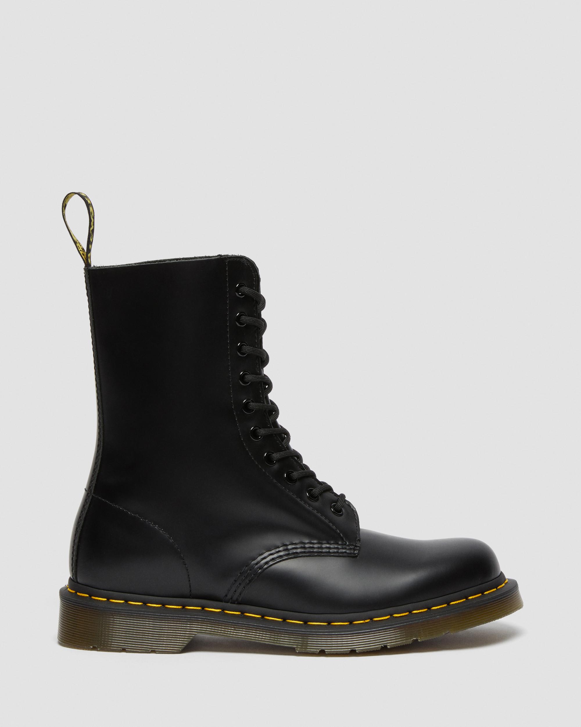 Black Dr Martens 1490z Mens Smooth Leather Boots 