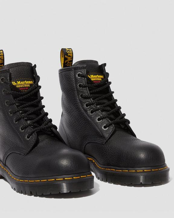 Icon 7B10 Leather Steel Toe Work Boots in Black | Dr. Martens Icon 7B10 Leather Steel Toe Work Boots in Black | Dr. Martens