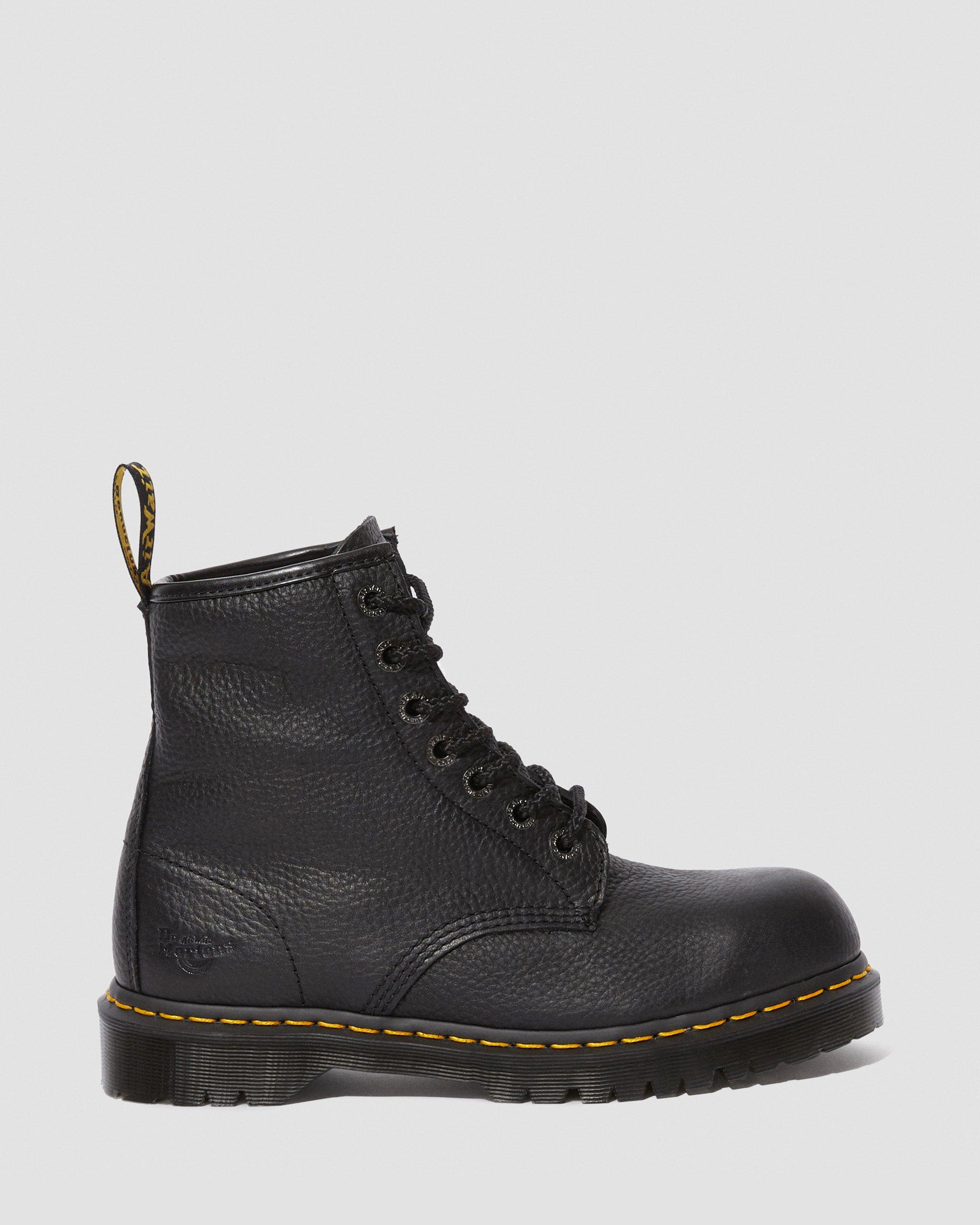 Icon 7B10 Leather Steel Toe Work Boots in BLACK | Dr. Martens™