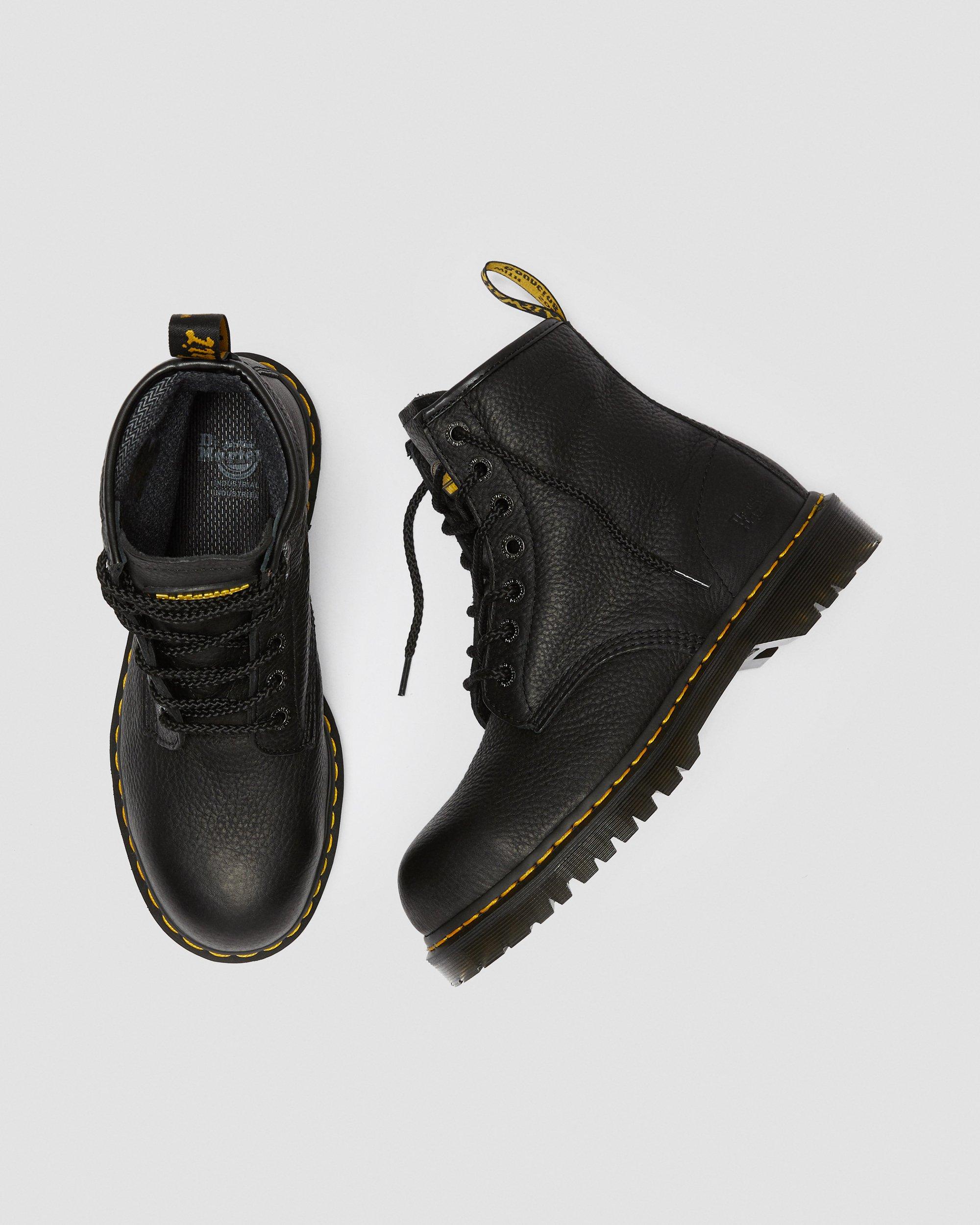 Icon 7B10 Leather Steel Toe Work Boots in BLACK | Dr. Martens™