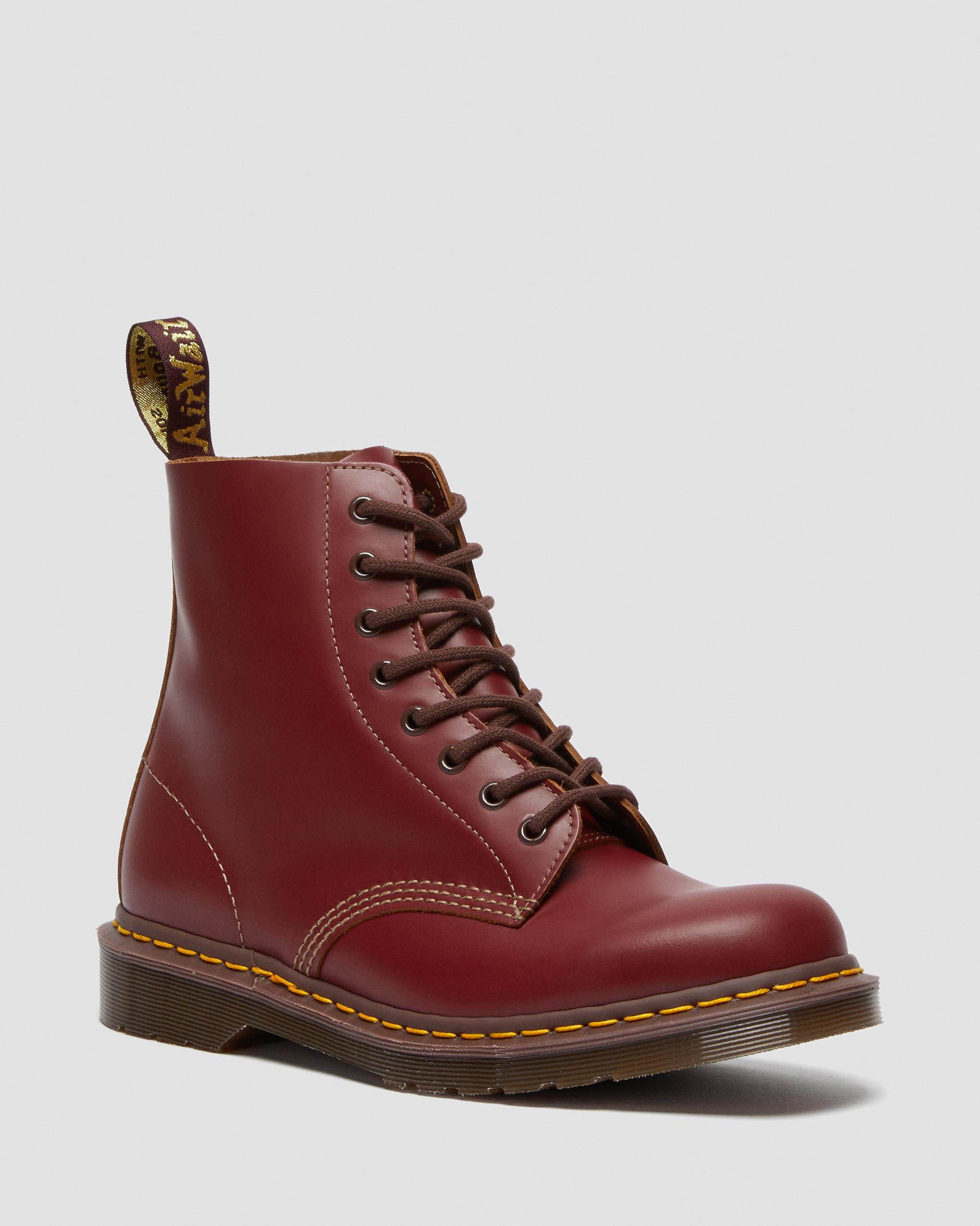 1460 Vintage Made in England Lace Up Boots in Red | Dr. Martens