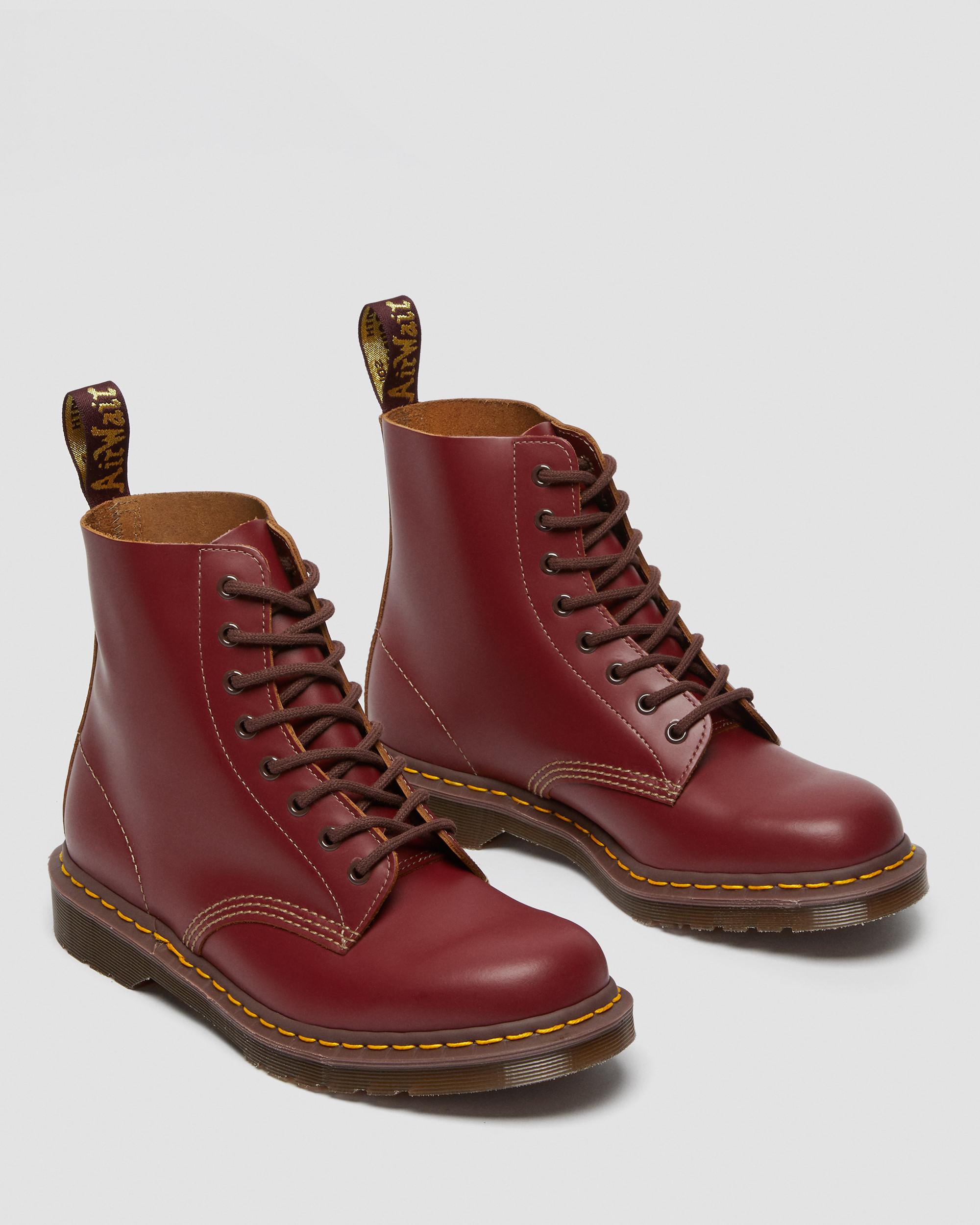 1460 Vintage Made in England Lace Up Boots in Red | Dr. Martens