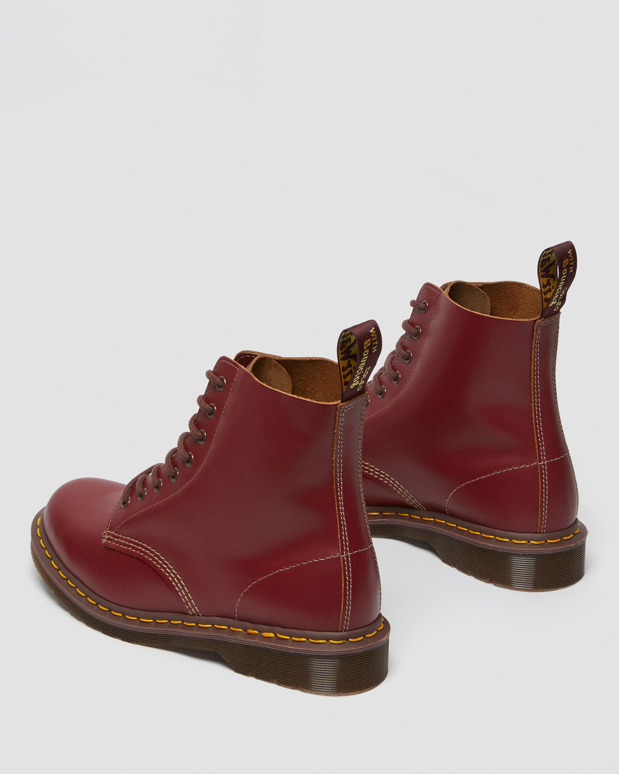 Vintage 1460 Quilon Leather Ankle Boots in Red