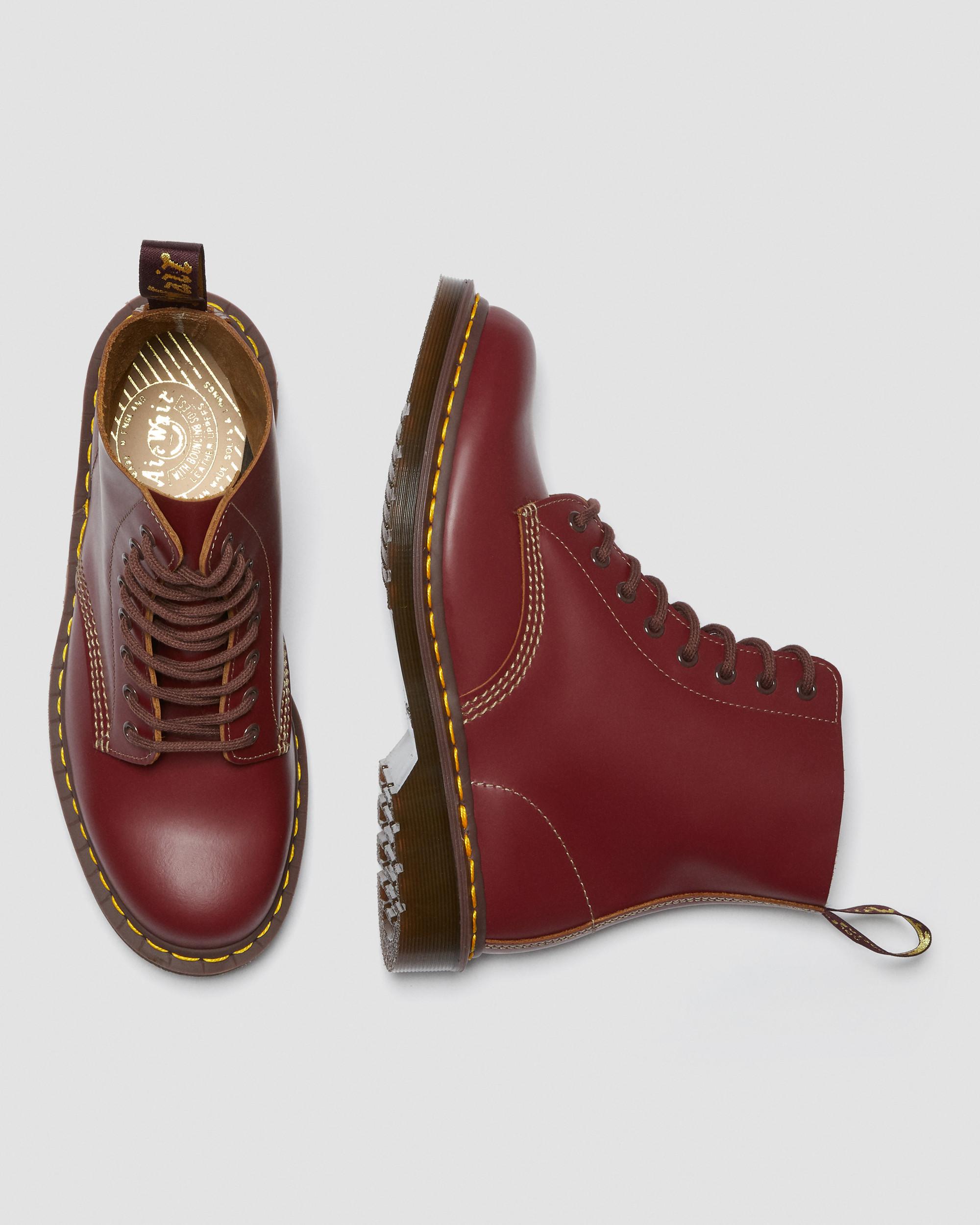 1460 Vintage Made in England Lace Up Boots, Red | Dr. Martens