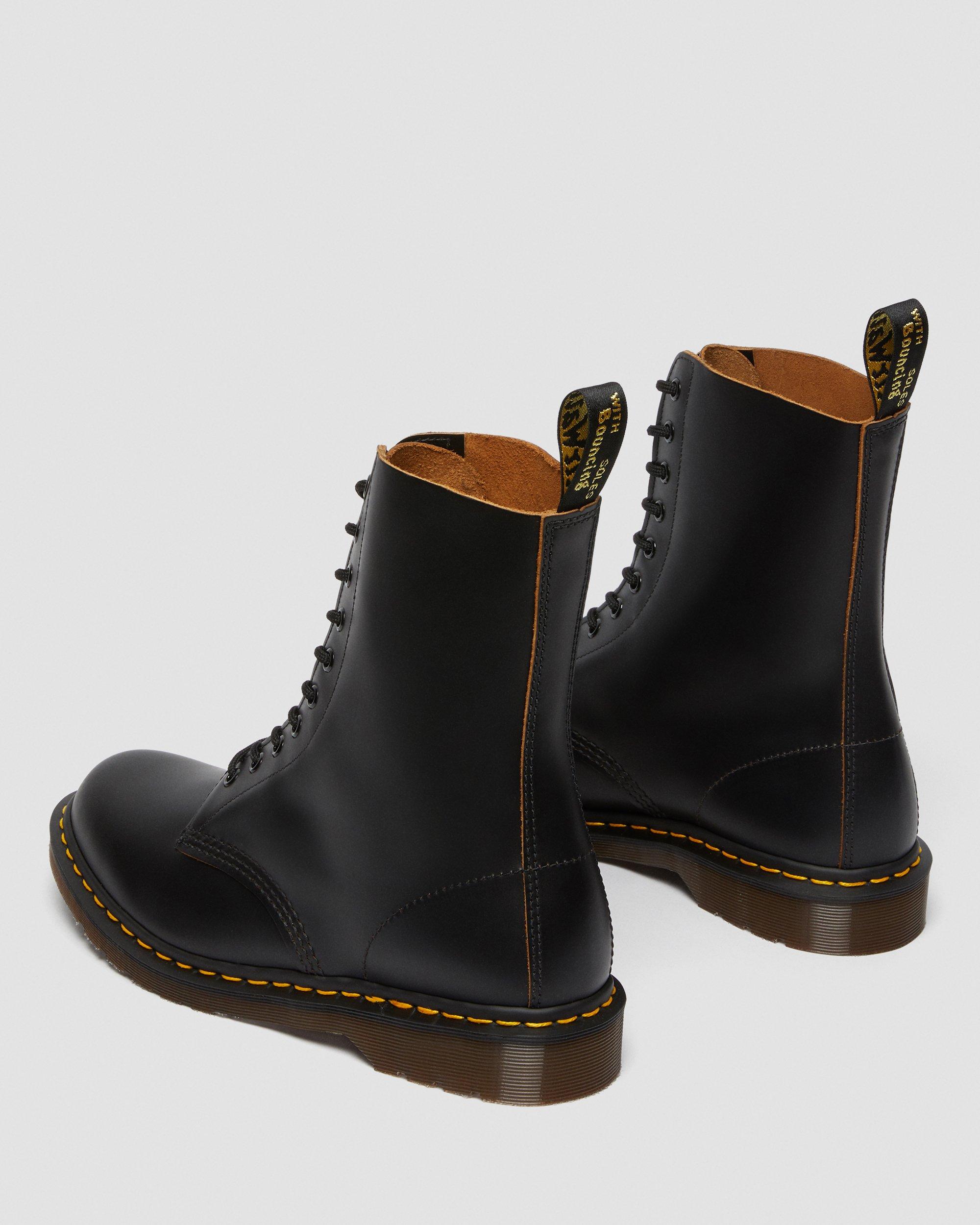 1490 Vintage Made In England Mid Calf Boots, Black | Dr. Martens