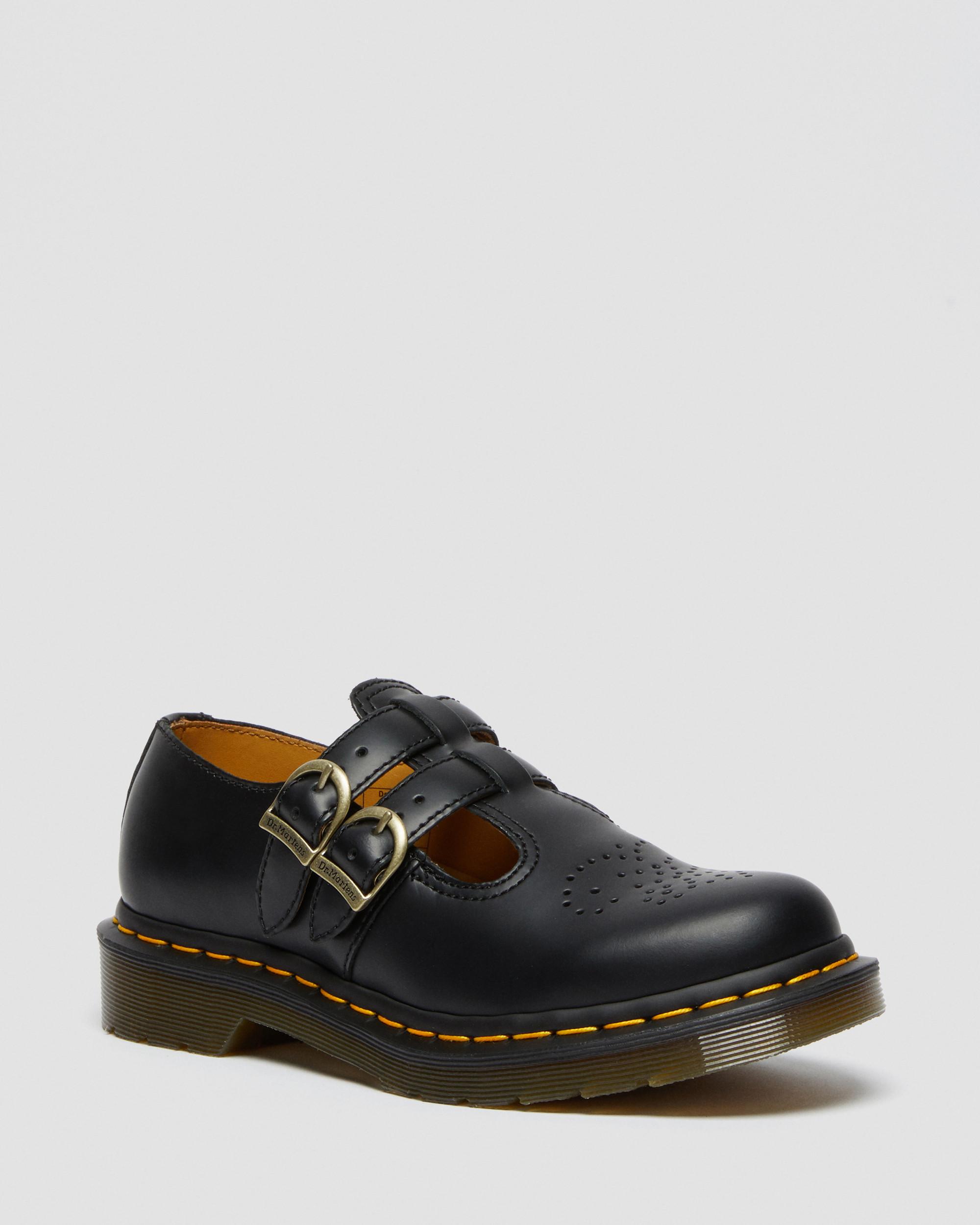 8065 Smooth Leather Mary Jane Shoes, Black | Dr. Martens