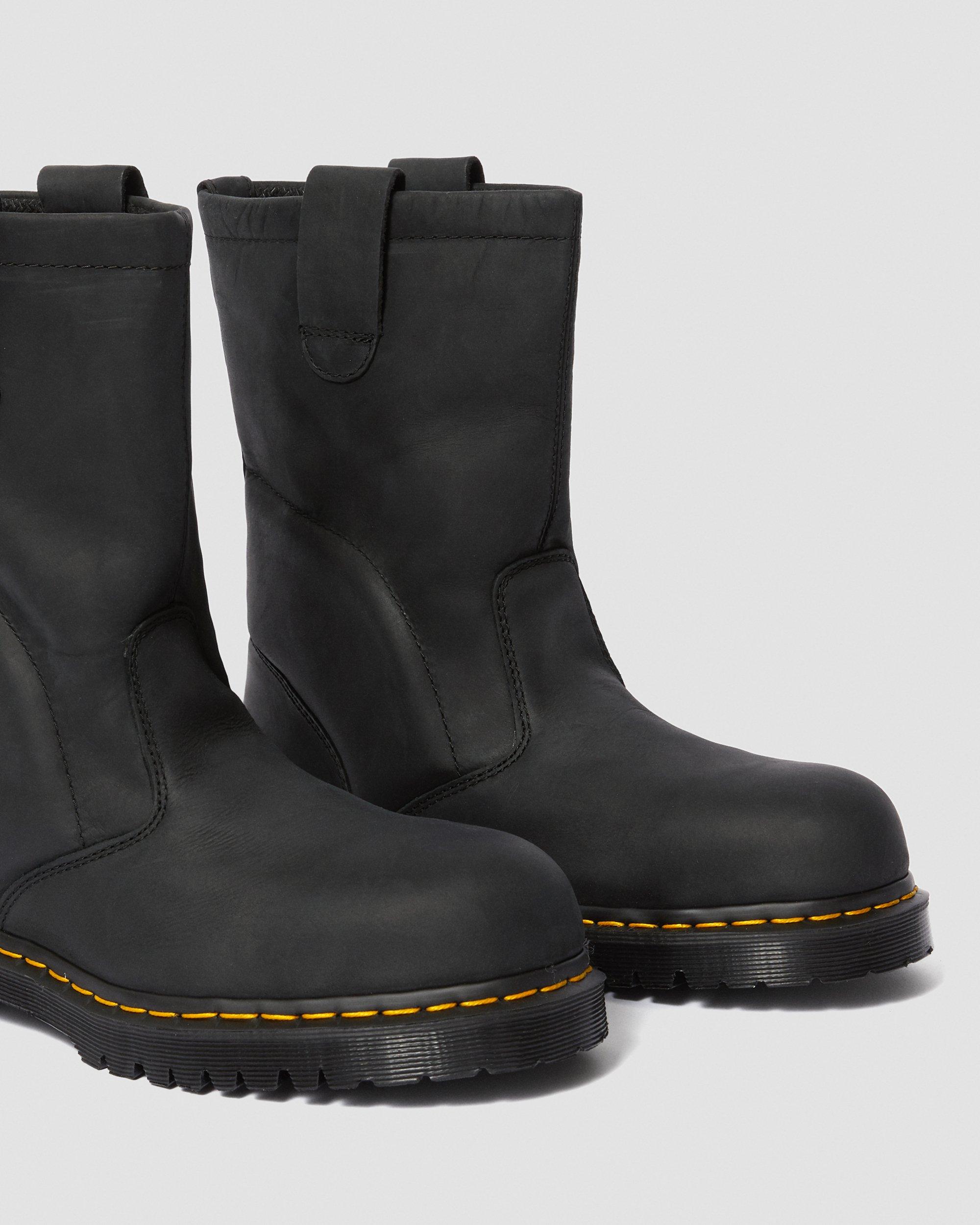 2295 Extra Wide Greasy Slip On Work Boots in BLACK | Dr. Martens™