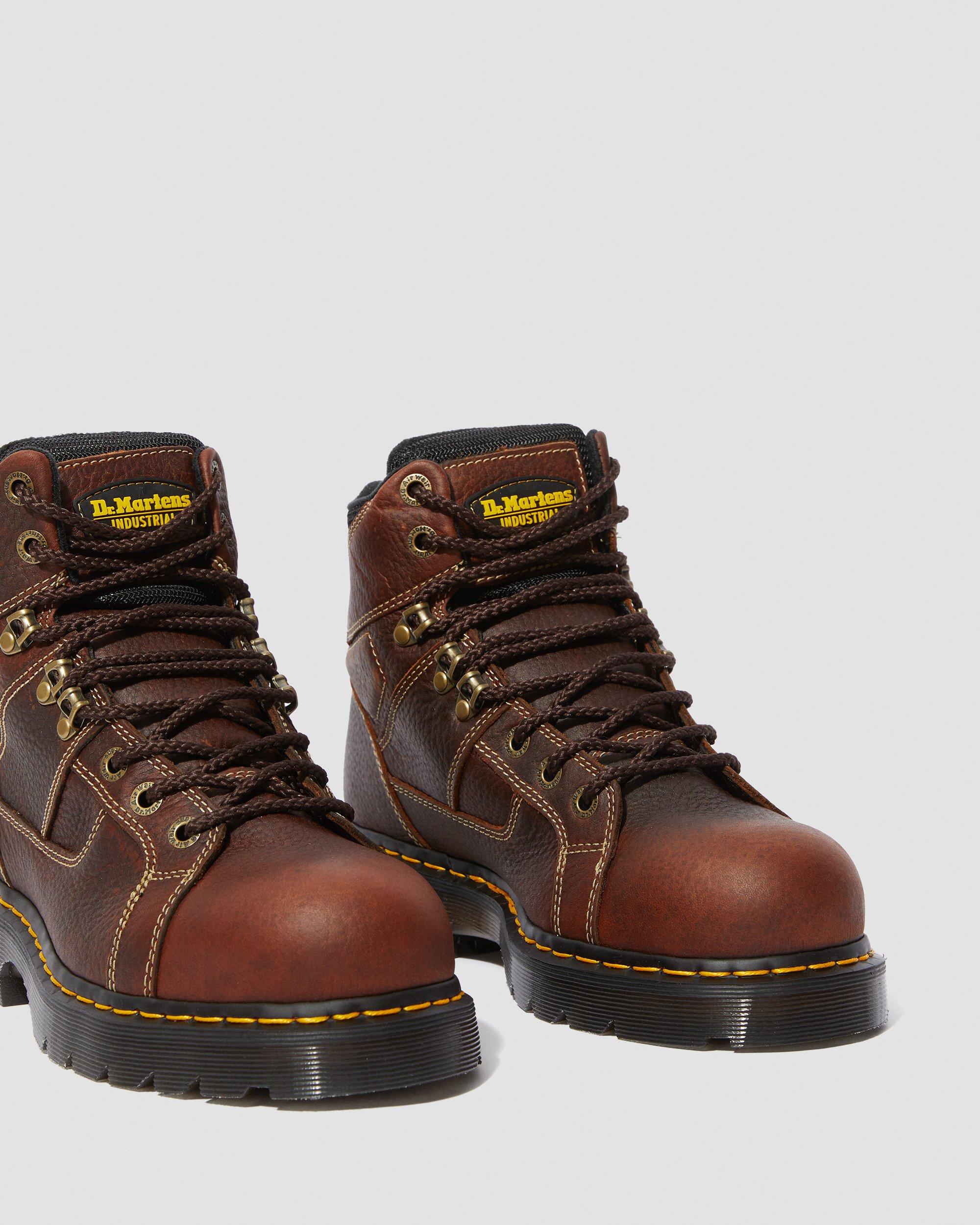 Ironbridge Extra Wide Leather Work Boots in TEAK | Dr. Martens™