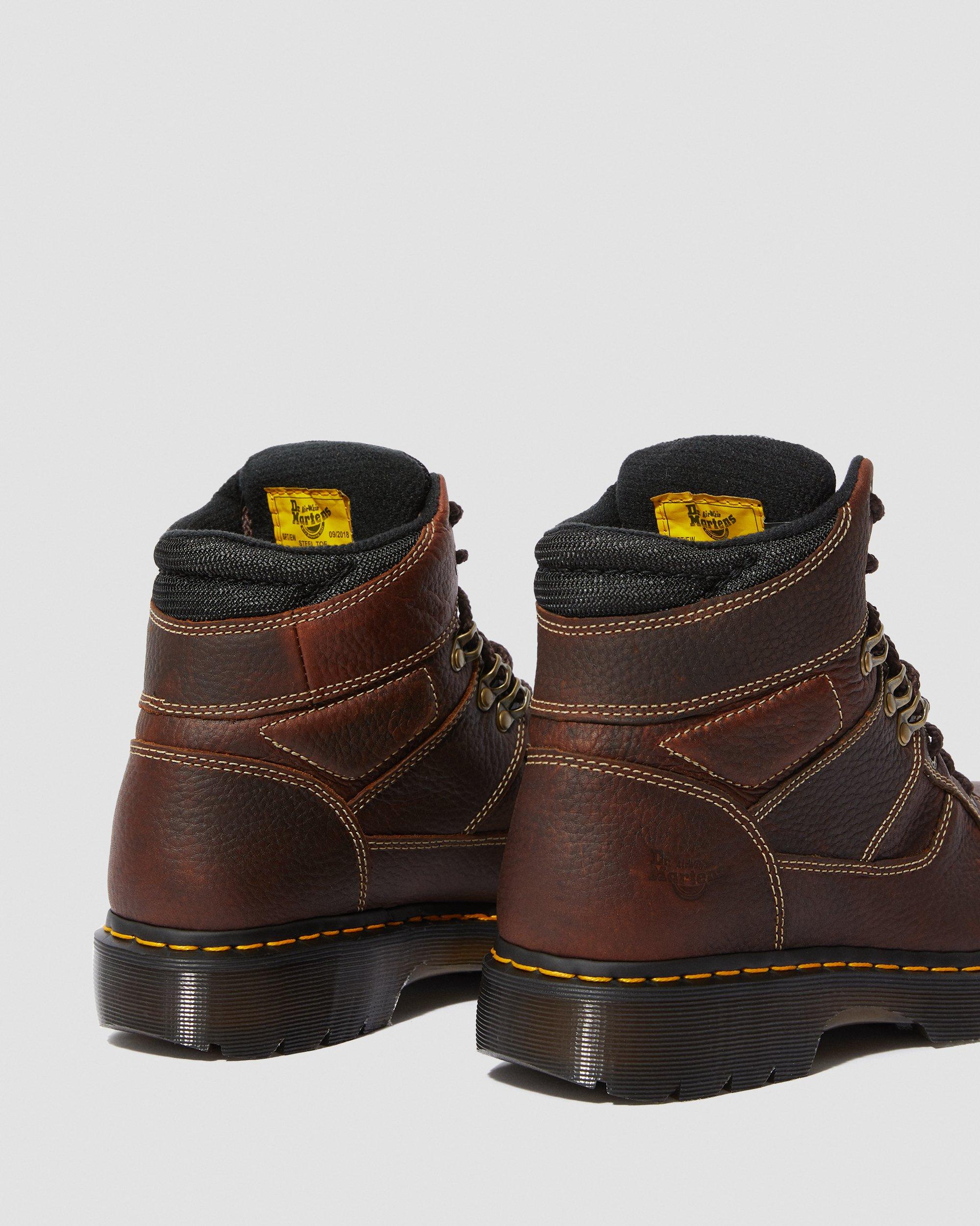Ironbridge Extra Wide Leather Work Boots in TEAK | Dr. Martens™