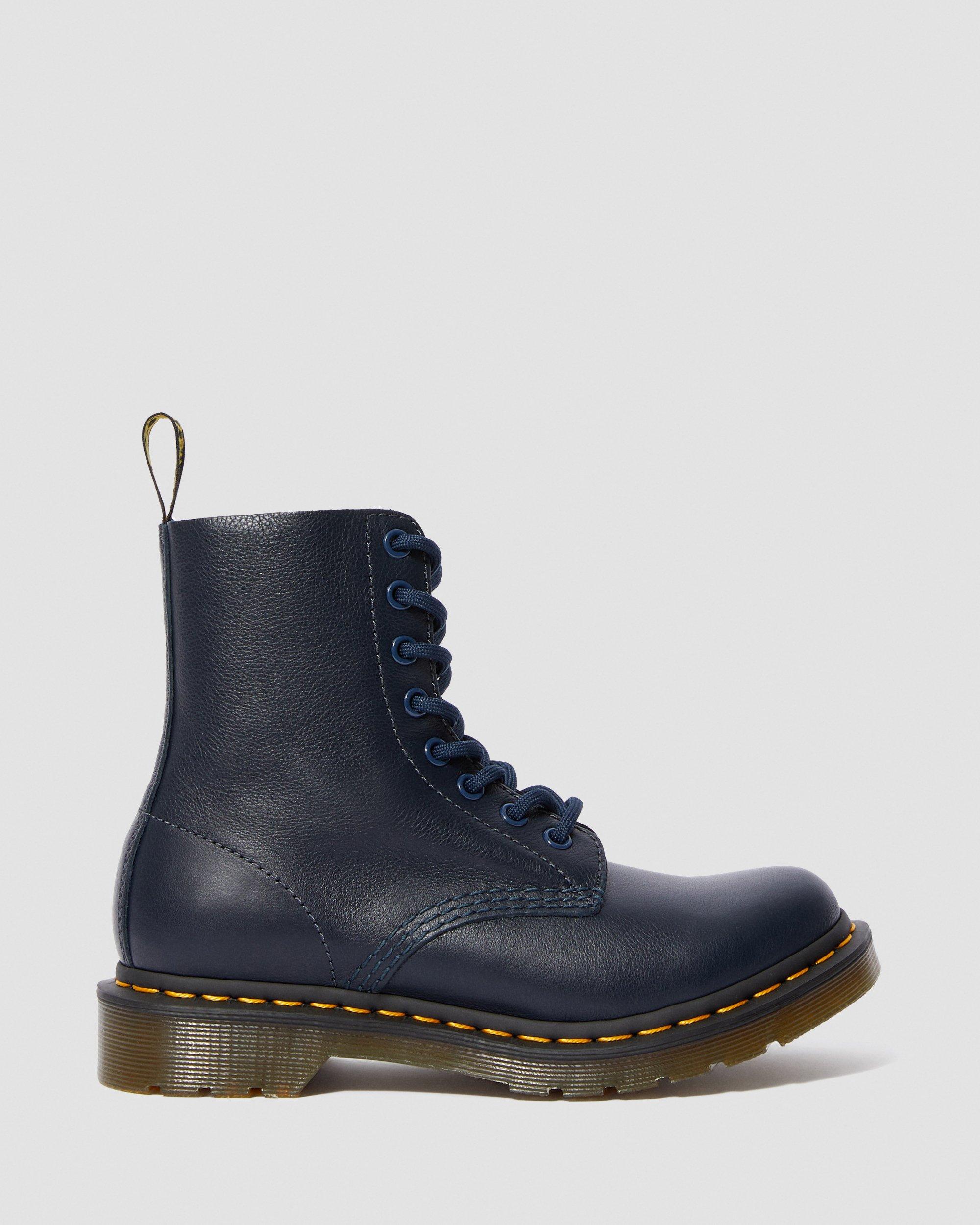 1460 Soft Leather Lace Up Boots in Dress Blue Martens