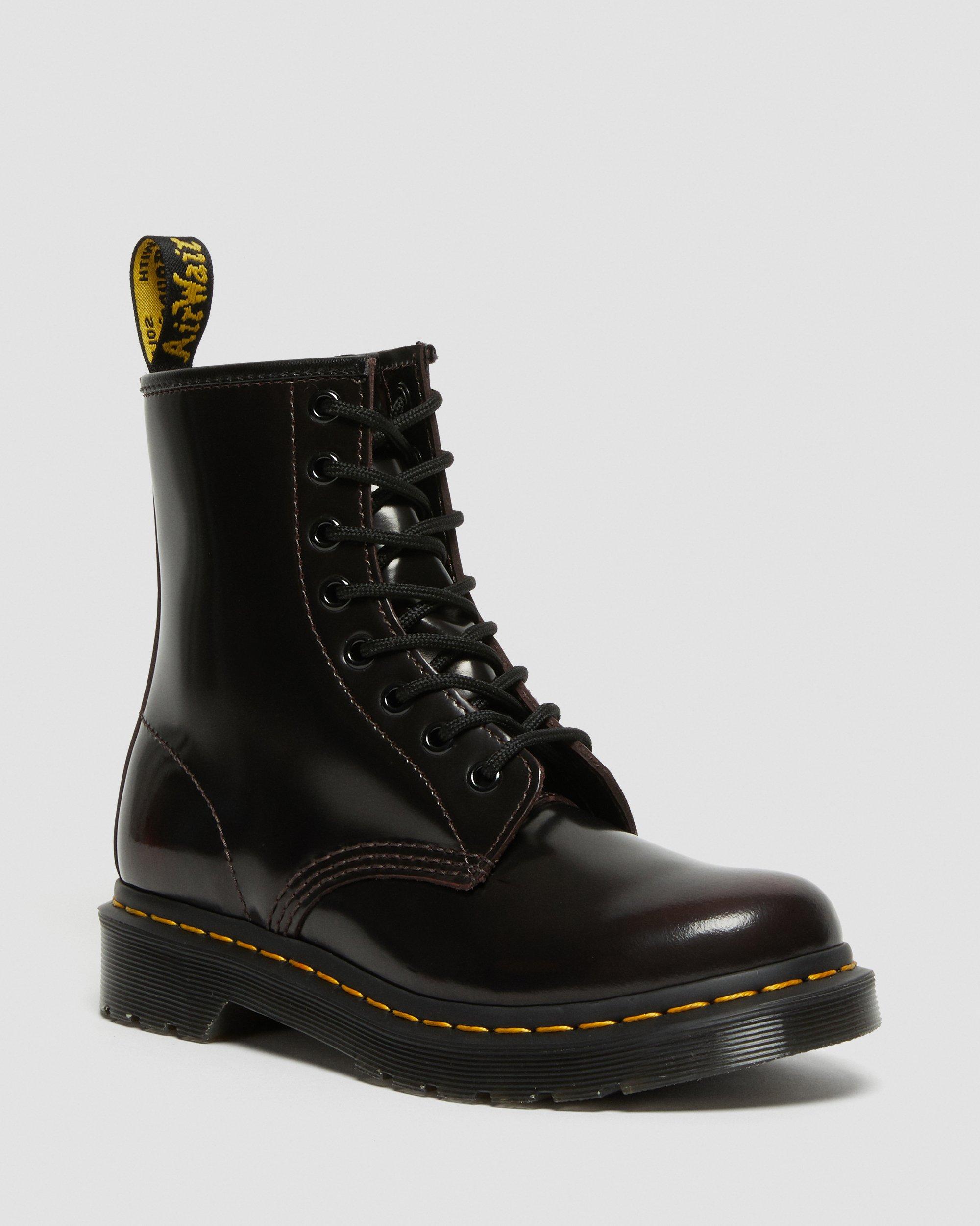 1460 Women's Arcadia Leather Lace Up Boots in Cherry Red | Dr. Martens
