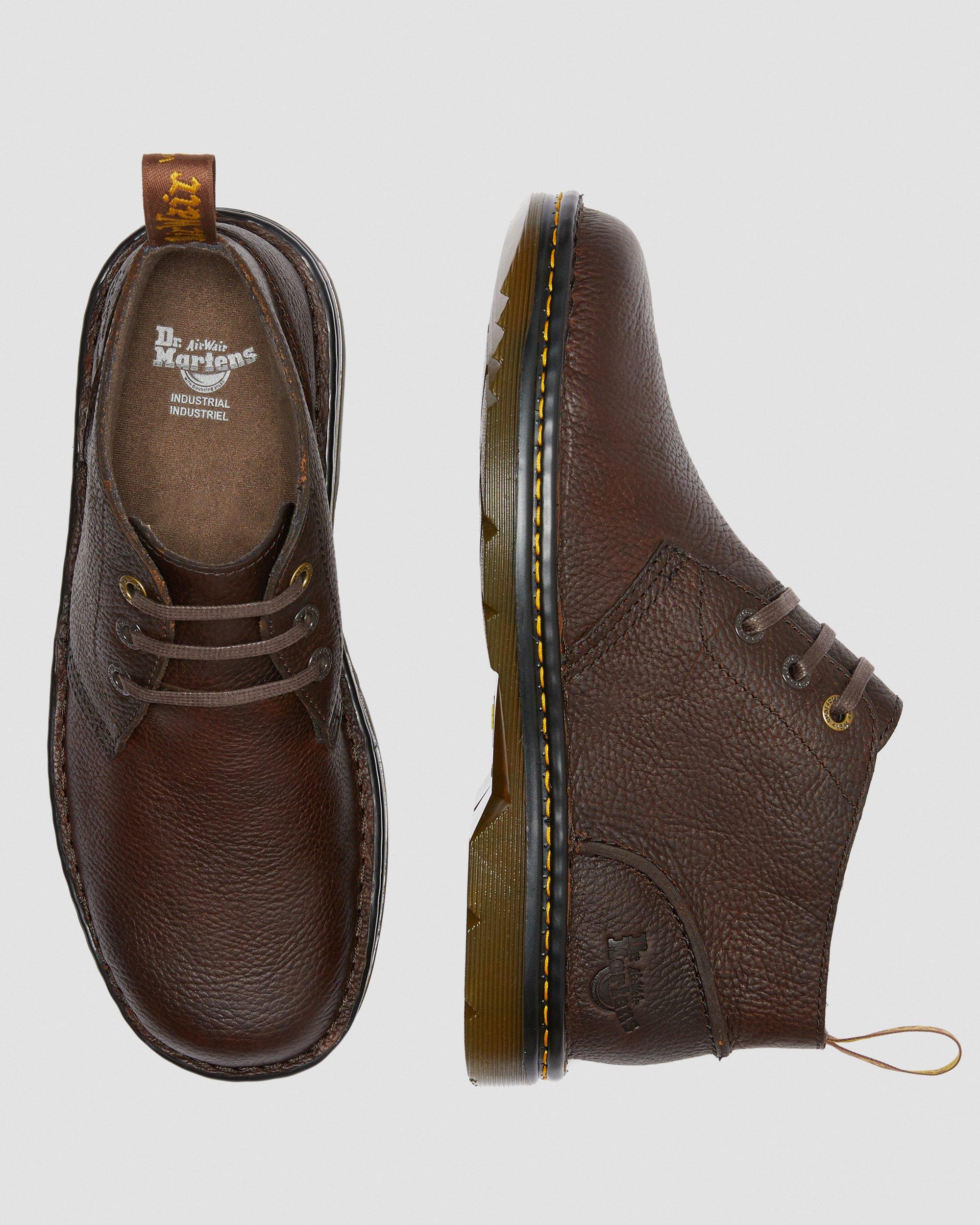 Sussex Bear Track Slip Resistant Chukka Boots in Dark Brown | Dr. Martens