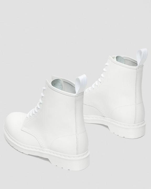 1460 MONO WHITE1460 Mono Smooth Leather Lace Up Boots Dr. Martens